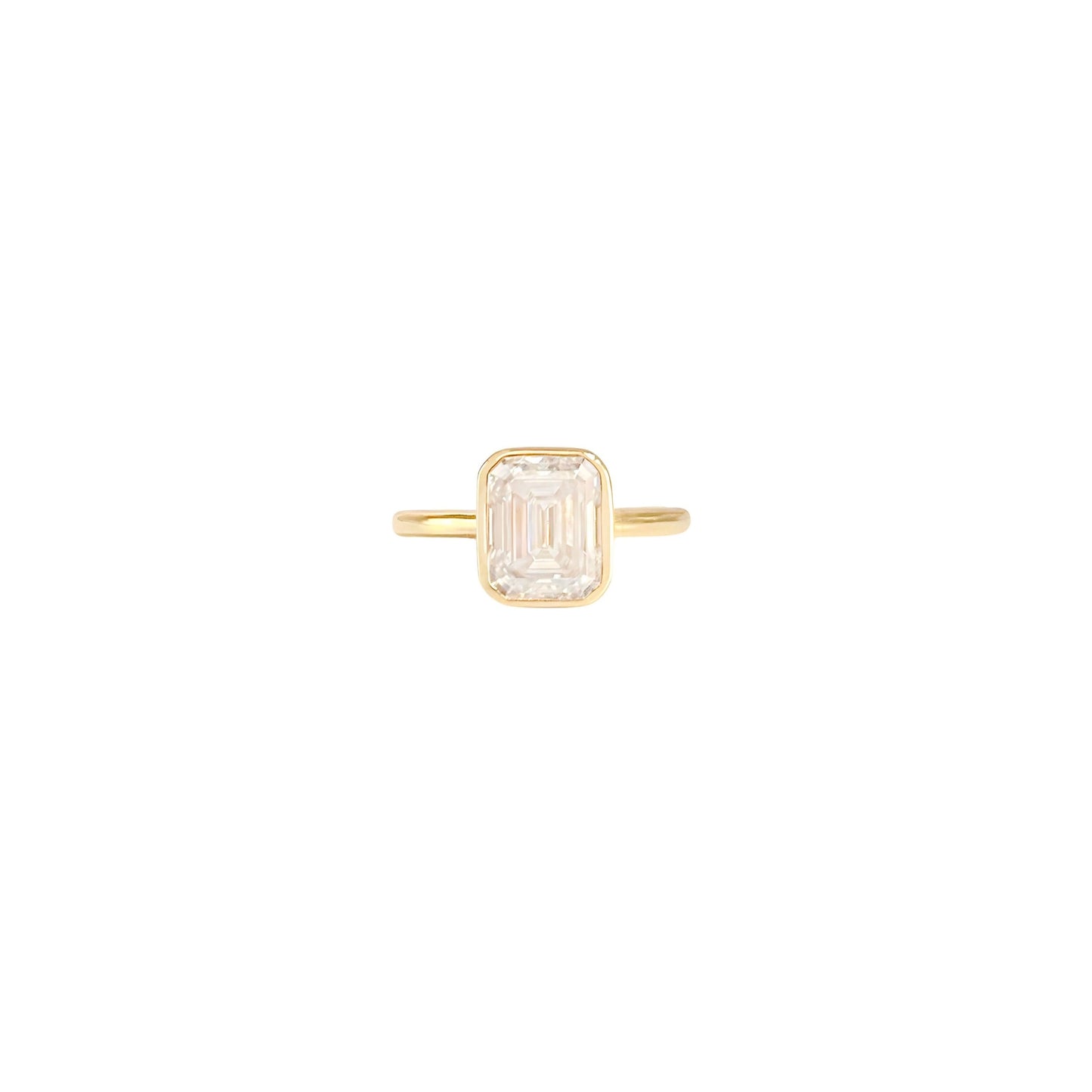 Bubble Emerald Cut Ring