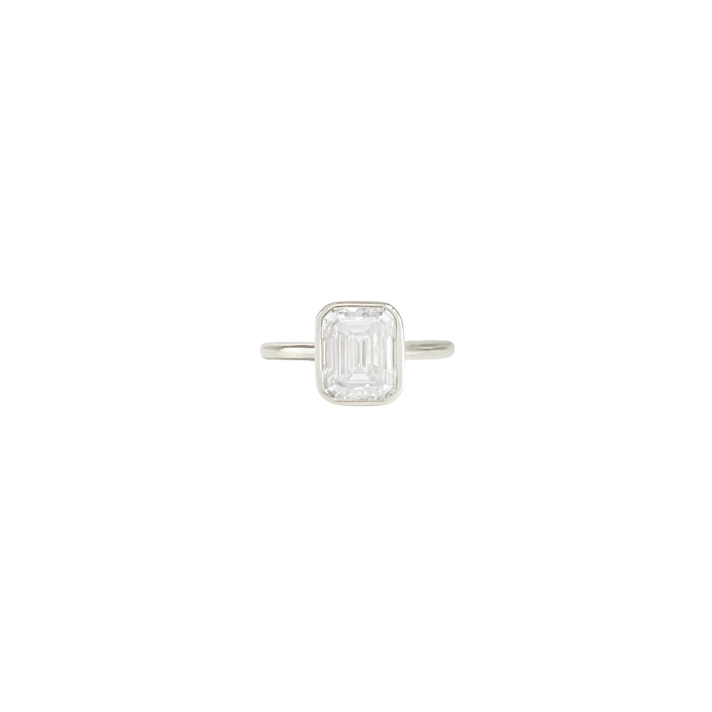 Bubble Emerald Cut Ring