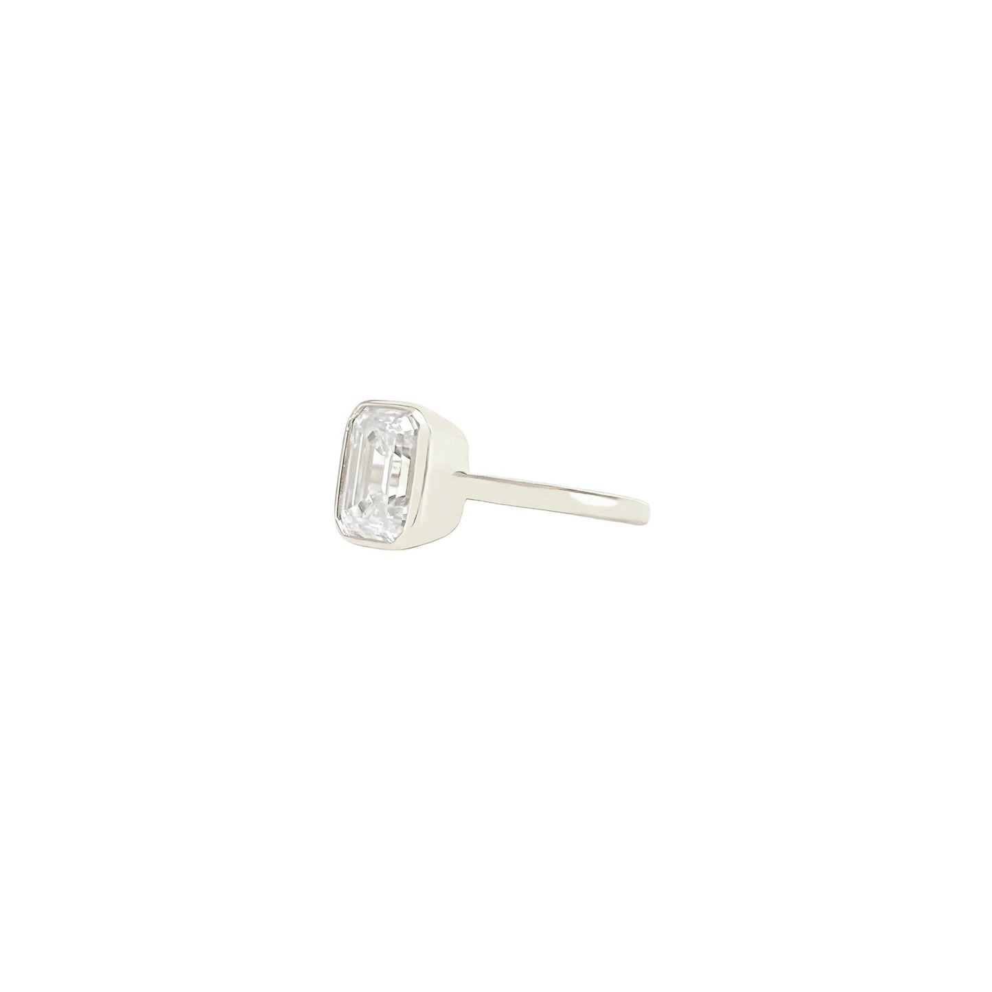 Bubble Emerald Cut Ring