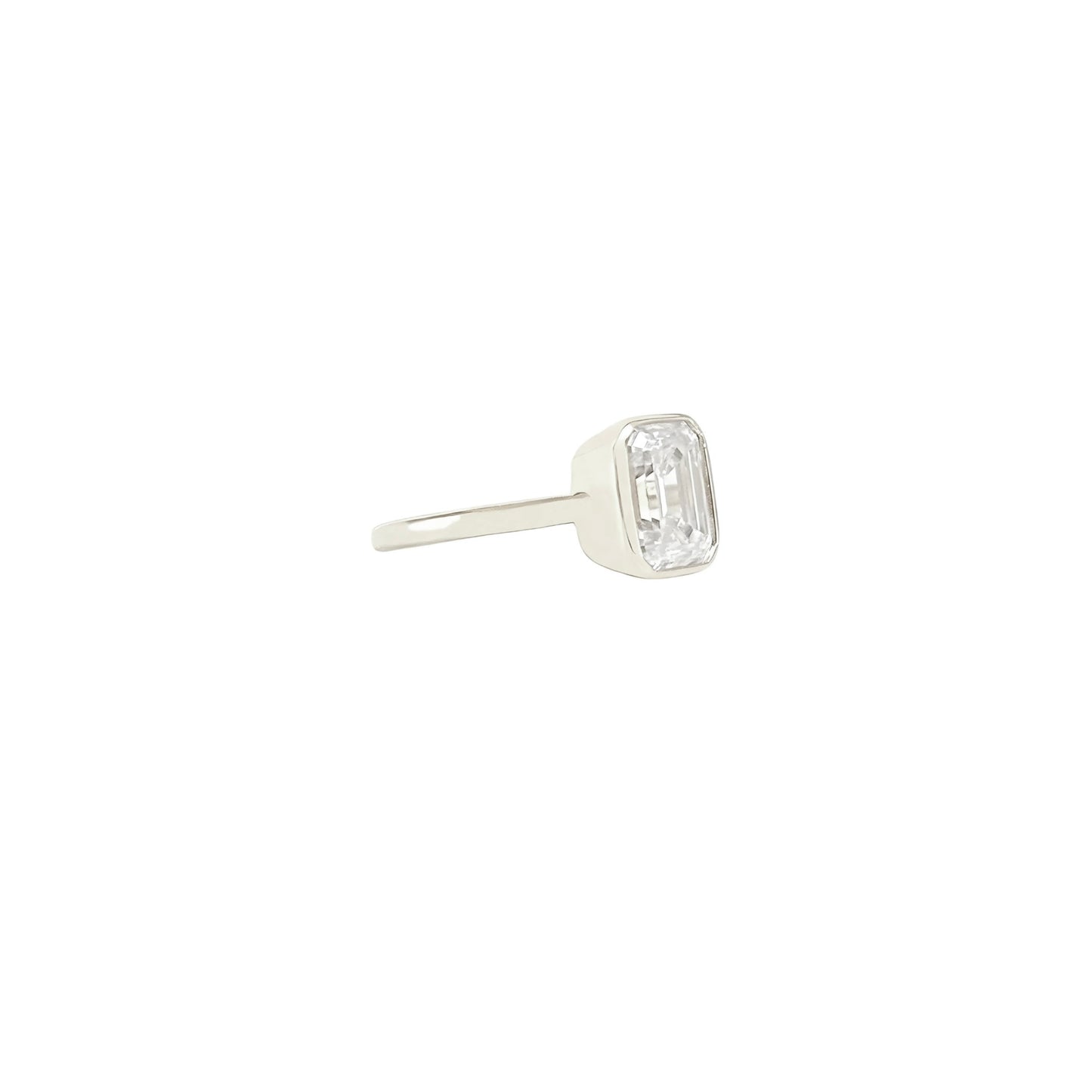 Bubble Emerald Cut Ring