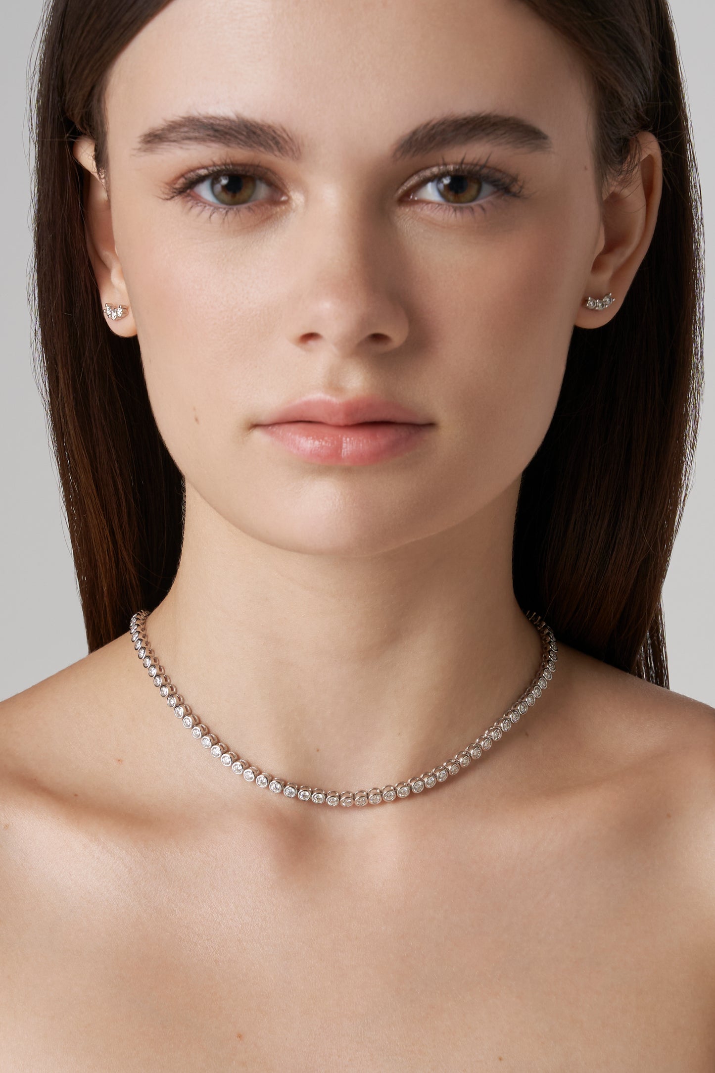 Bubble Tennis Moissanite Necklace