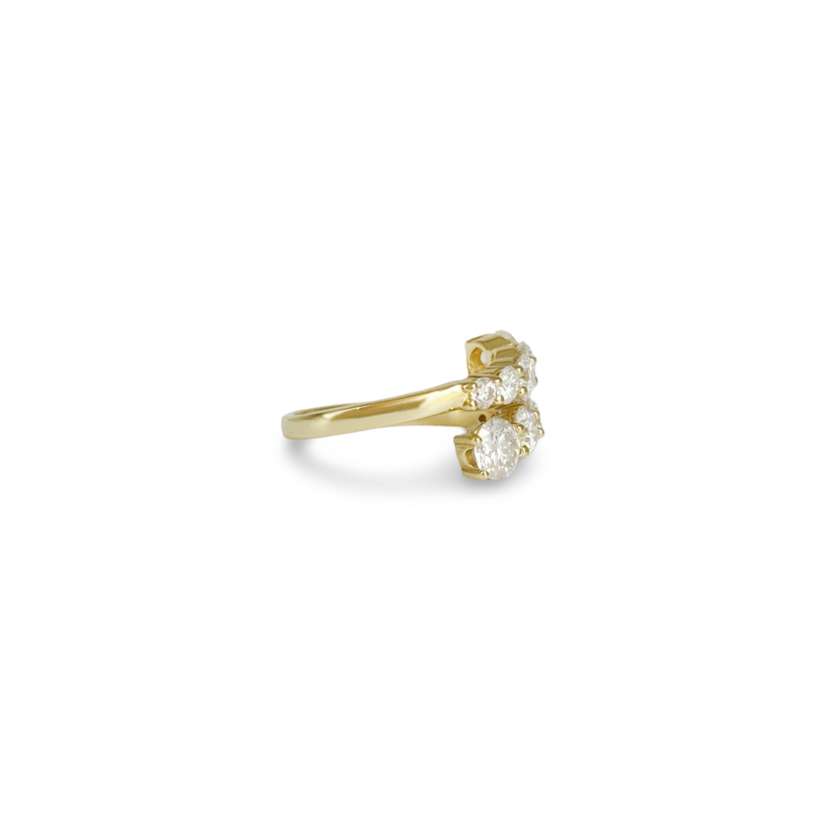 YG Comet Wrap Moissanite Ring