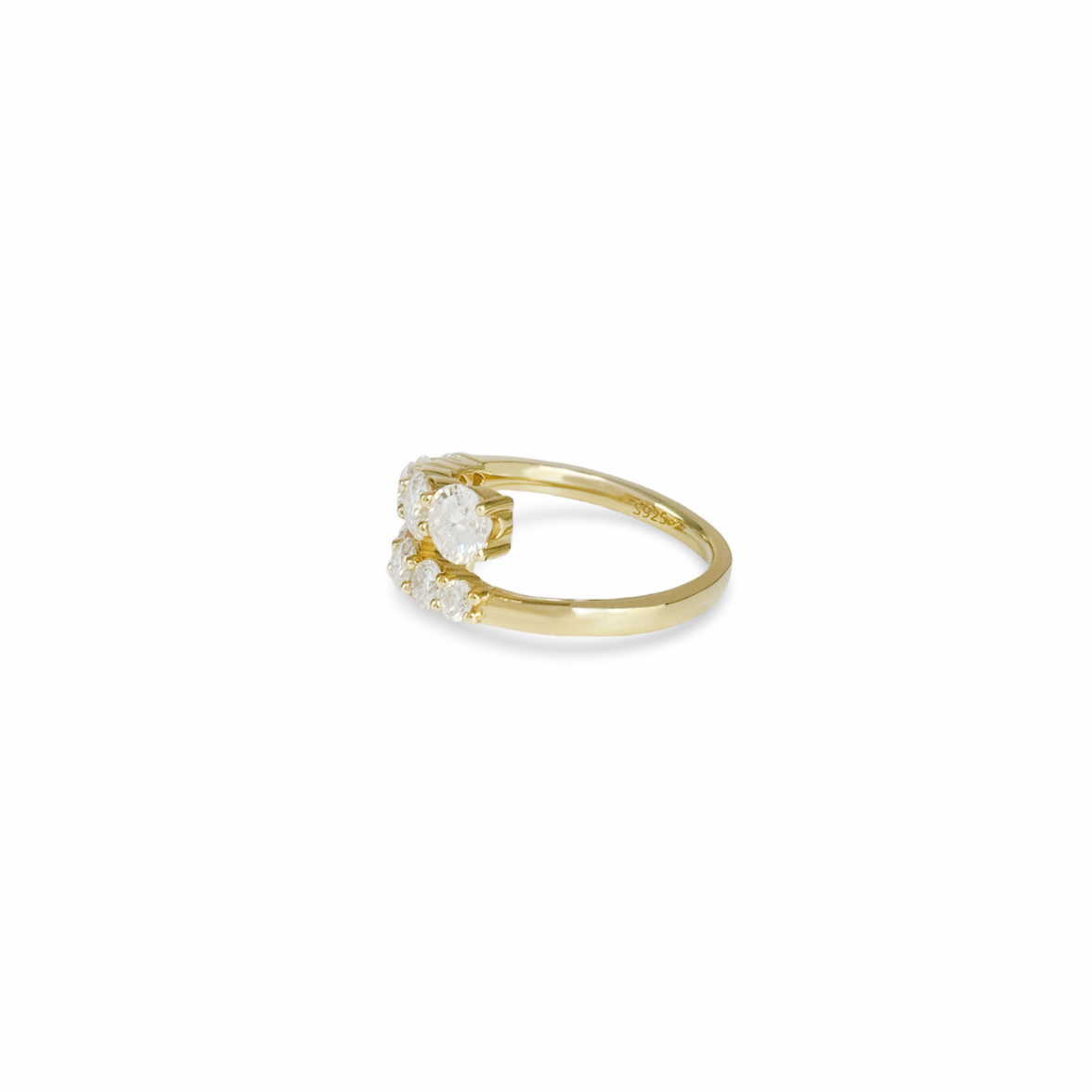 YG Comet Wrap Moissanite Ring