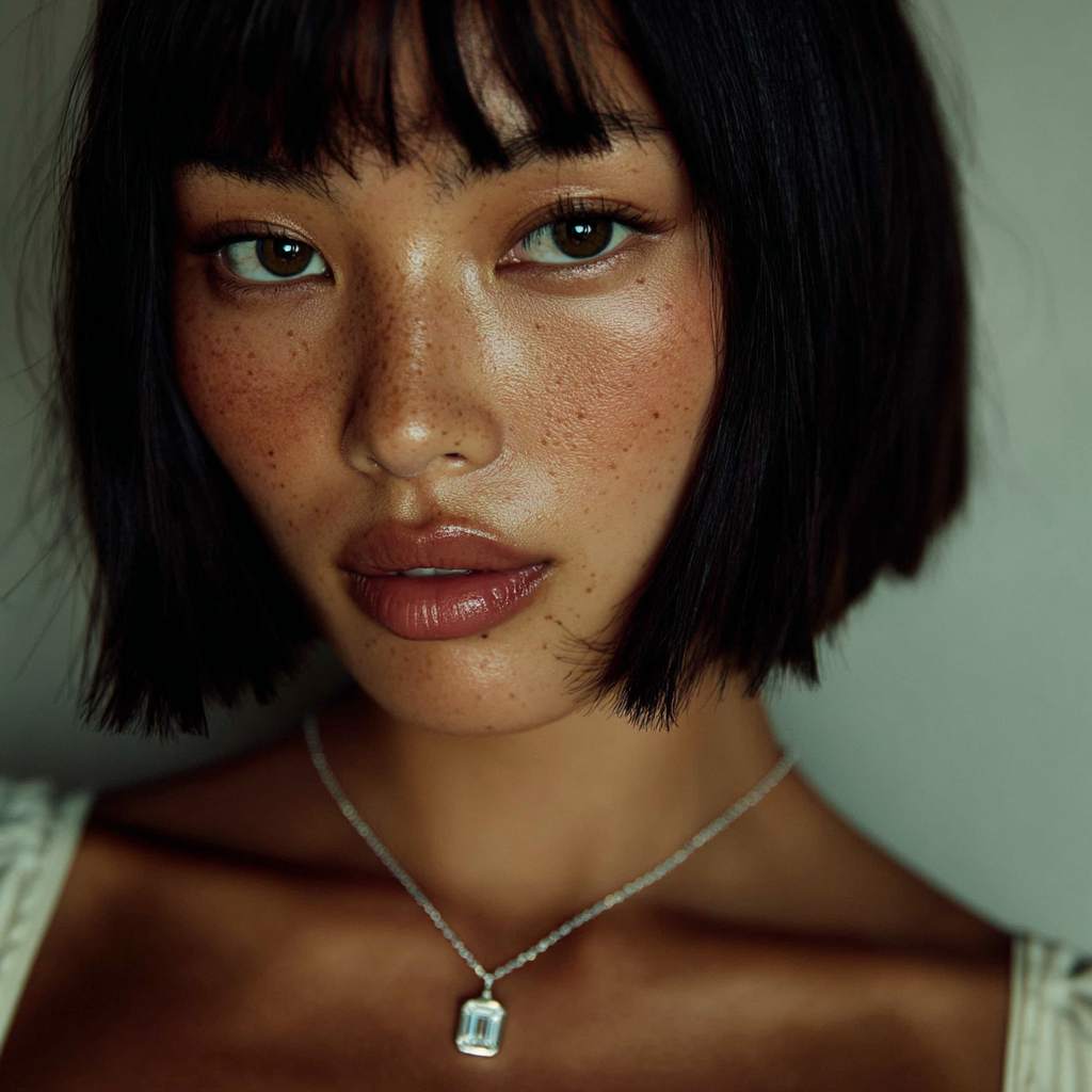 Bubble Emerald Pendant Necklace