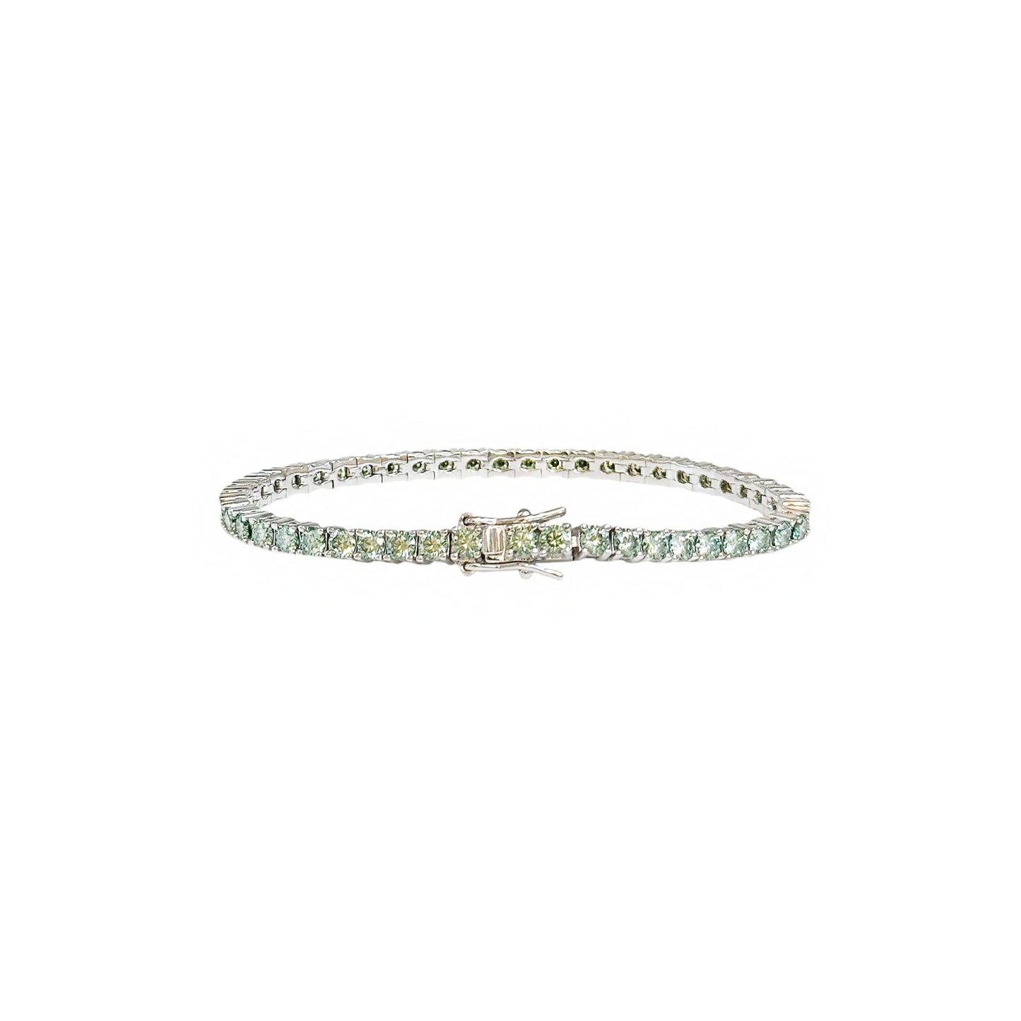 Green Moissanite Tennis Bracelet