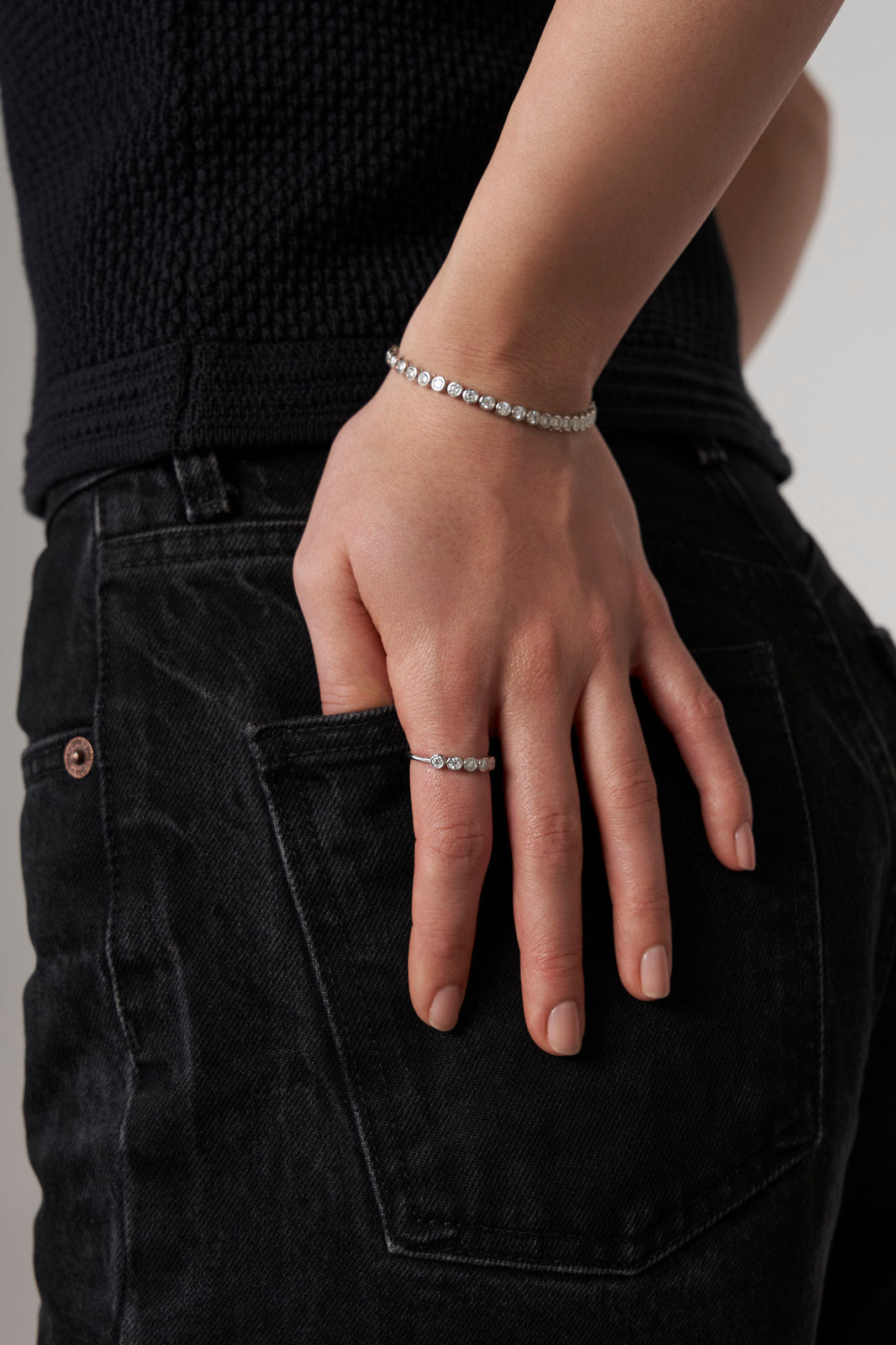 Bubble Half Eternity Band