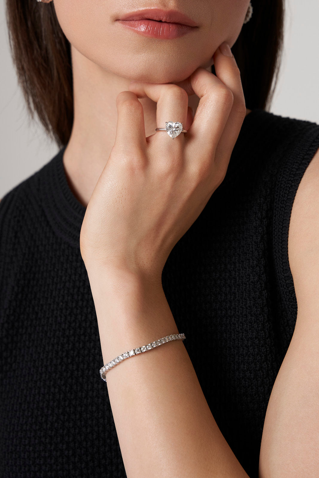 Heart Moissanite Ring