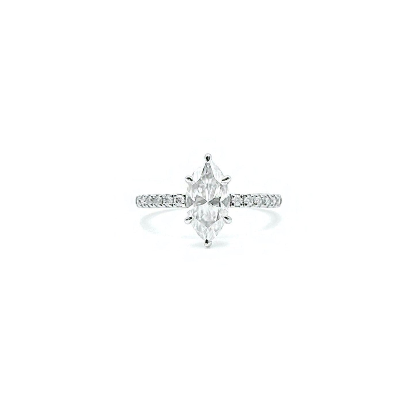 Marquise Cut Moissanite Ring