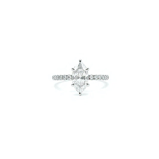 Marquise Cut Moissanite Ring