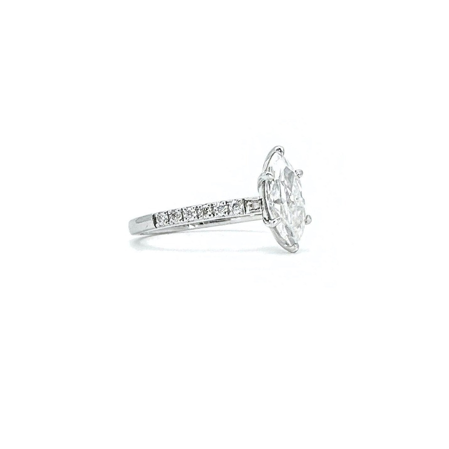 Marquise Cut Moissanite Ring