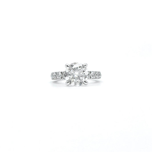 Round Cut Moissanite Ring
