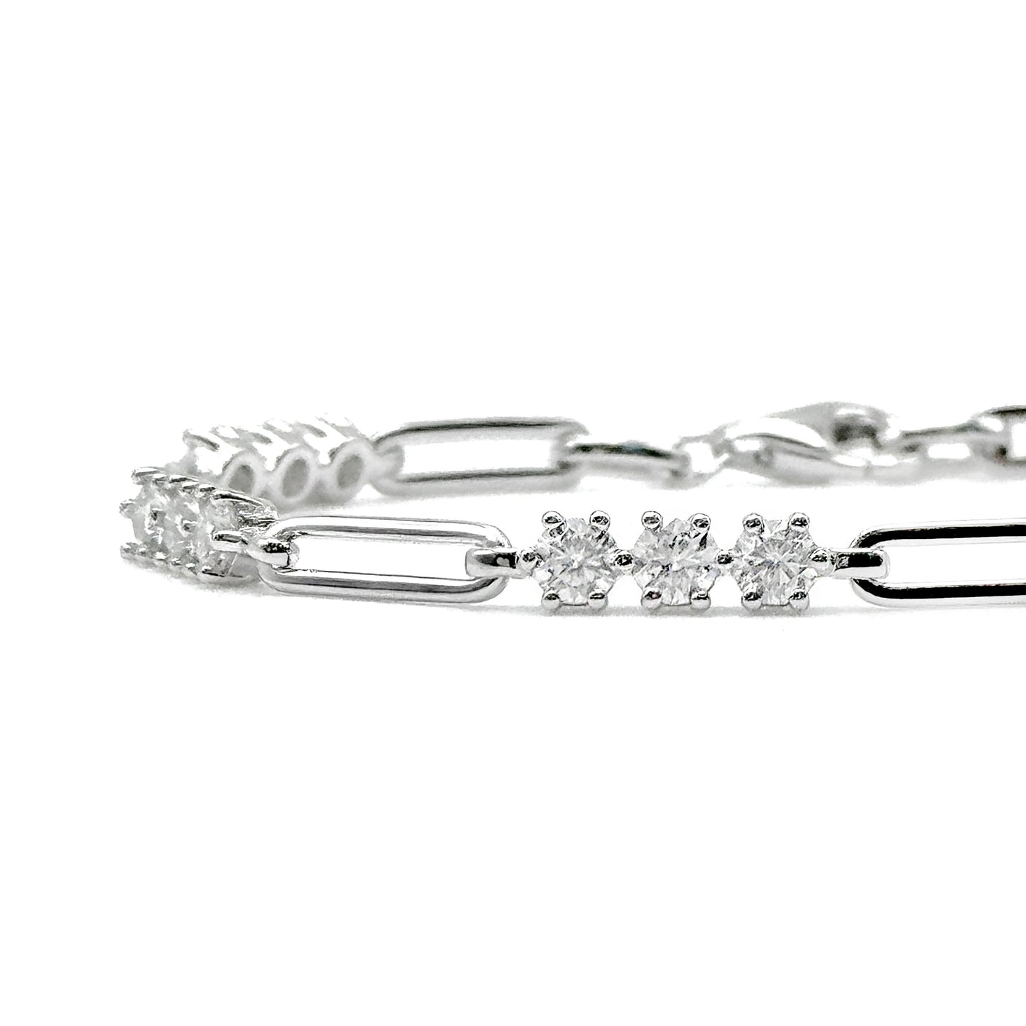 Trio Trombone Moissanite Bracelet
