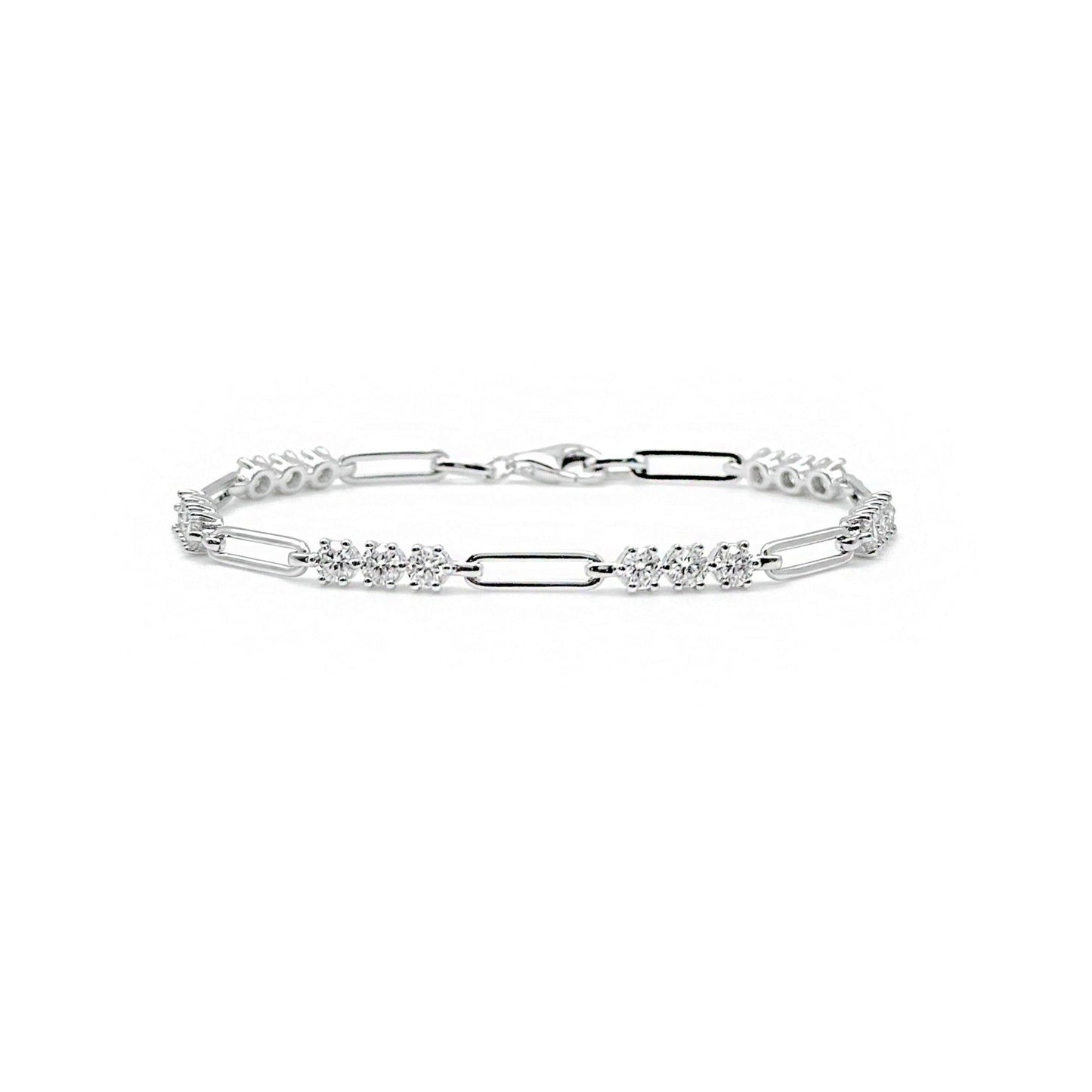 Trio Trombone Moissanite Bracelet