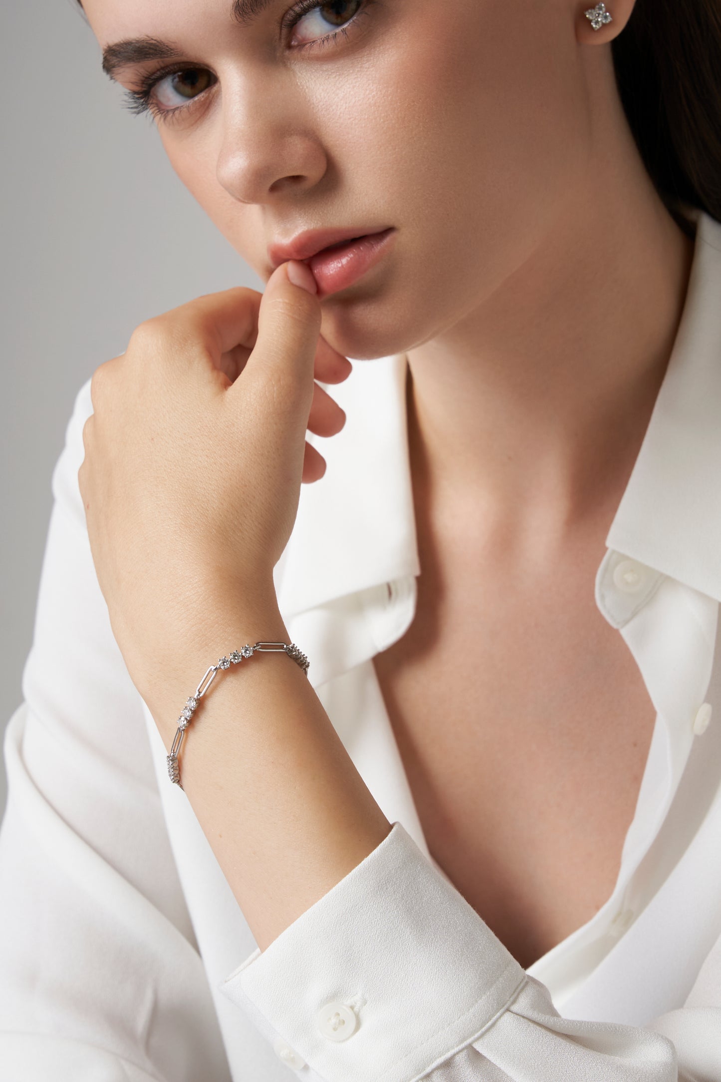 Trio Trombone Moissanite Bracelet