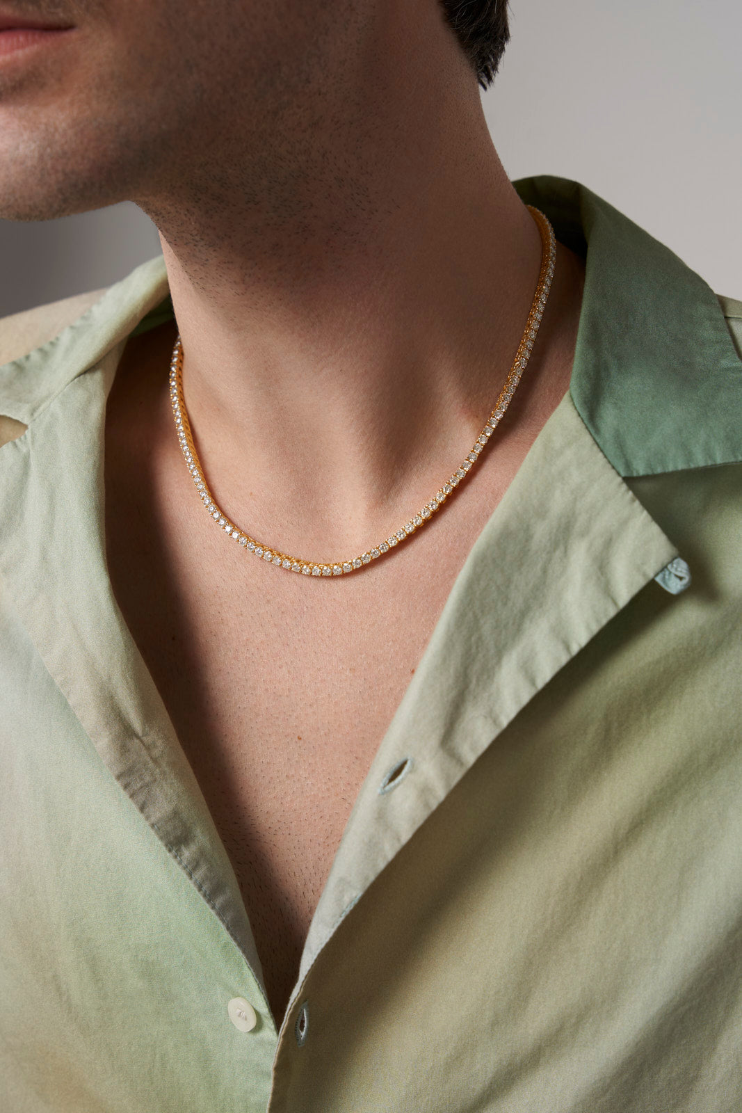 Round Cut Moissanite Tennis Necklace