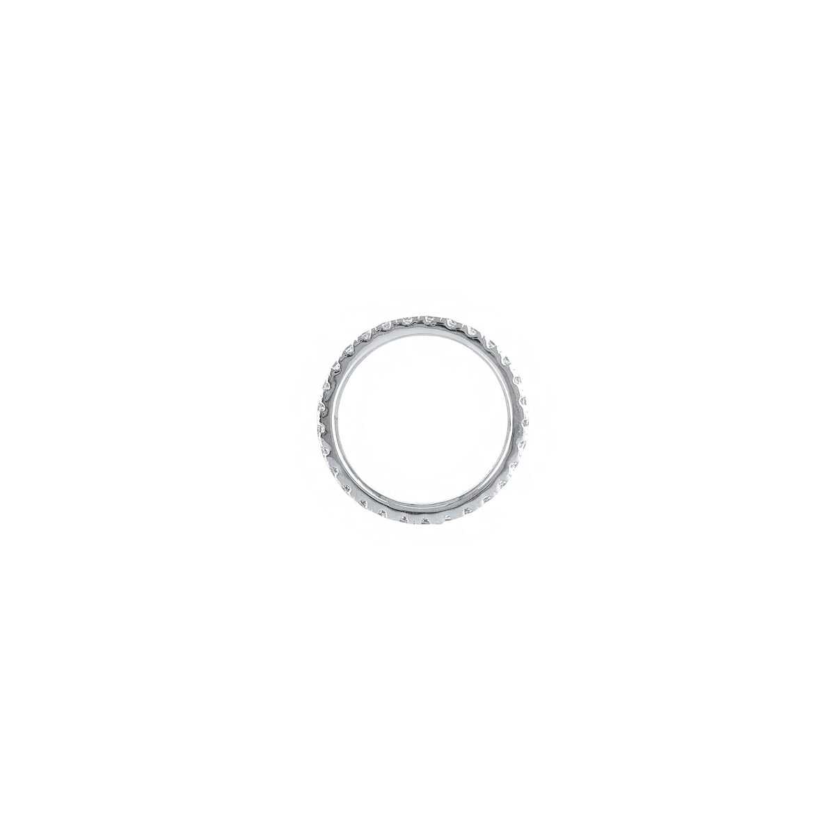The Vault - 2MM Round Cut Eternity Moissanite Band