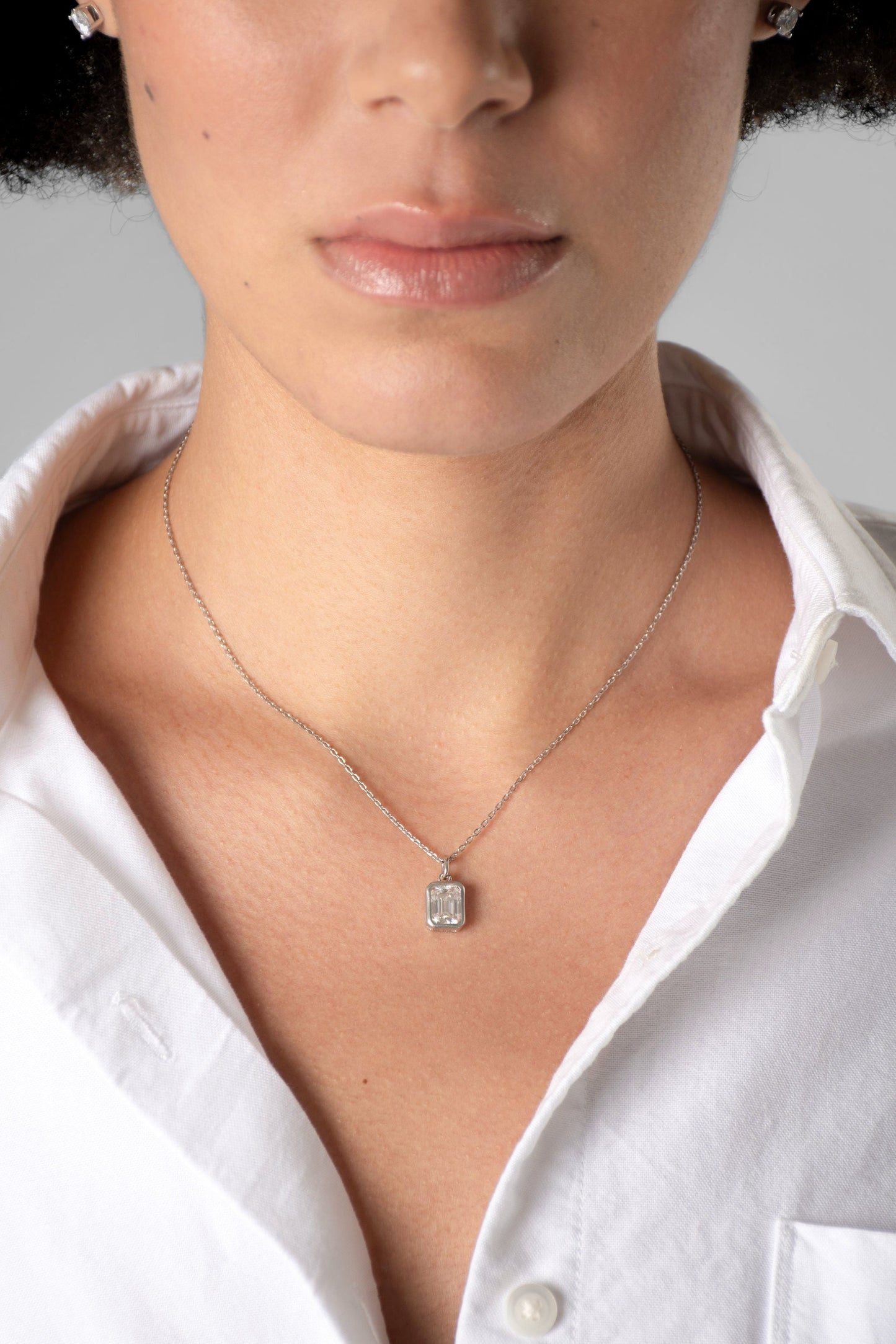 Bubble Emerald Pendant Necklace