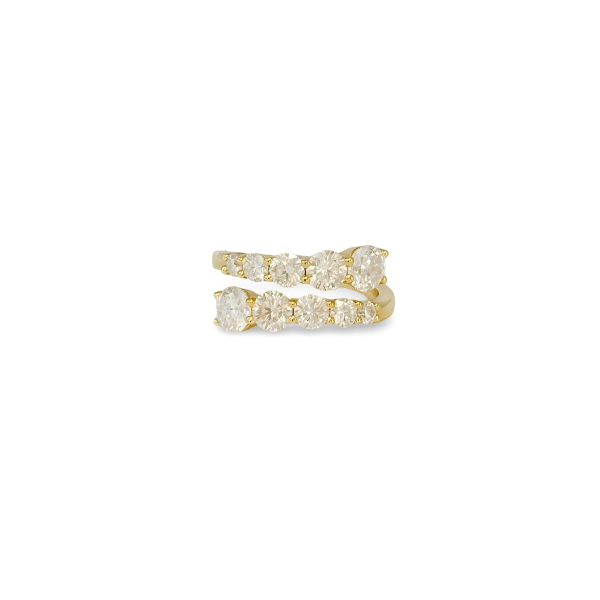 YG Comet Wrap Moissanite Ring
