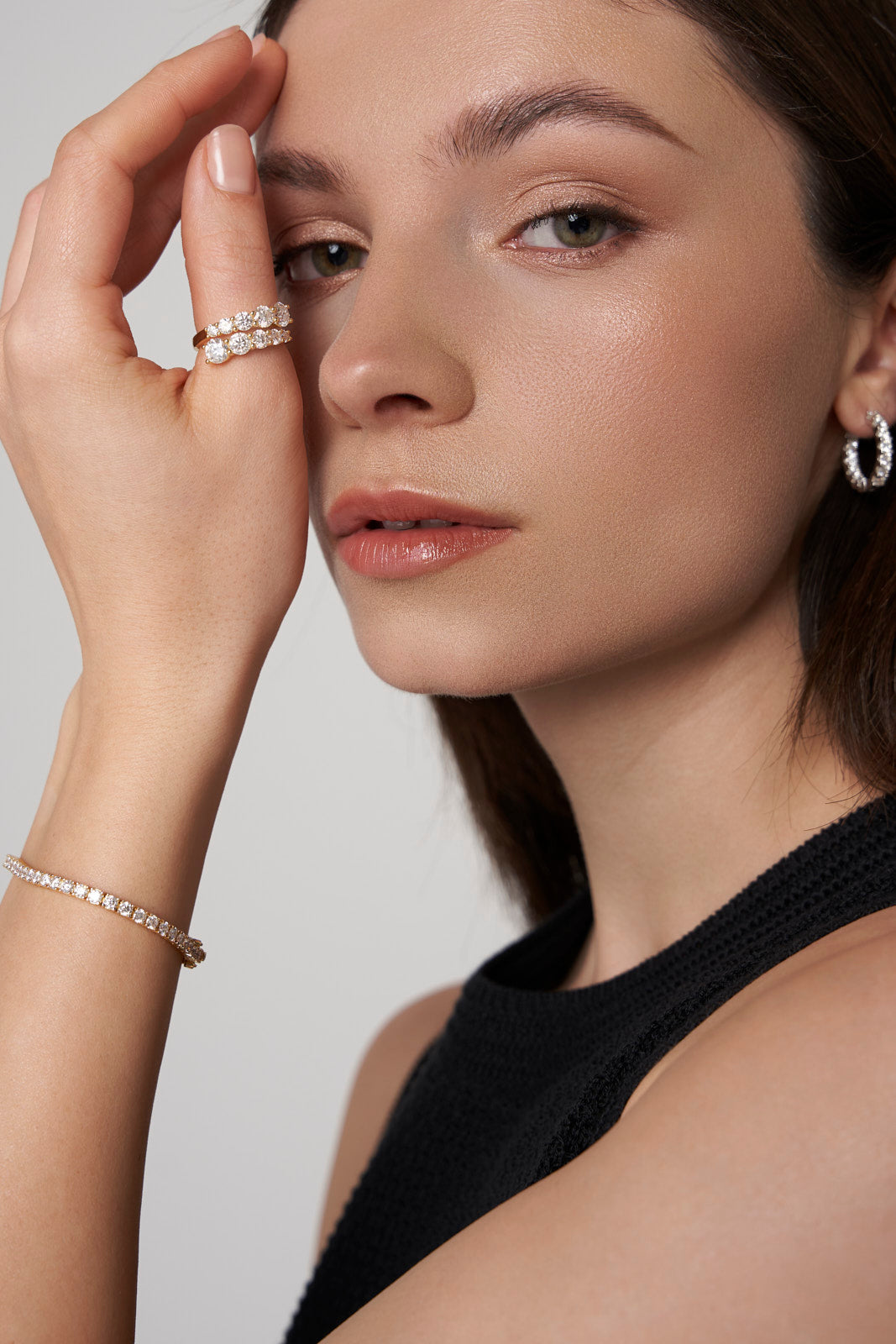 YG Comet Wrap Moissanite Ring
