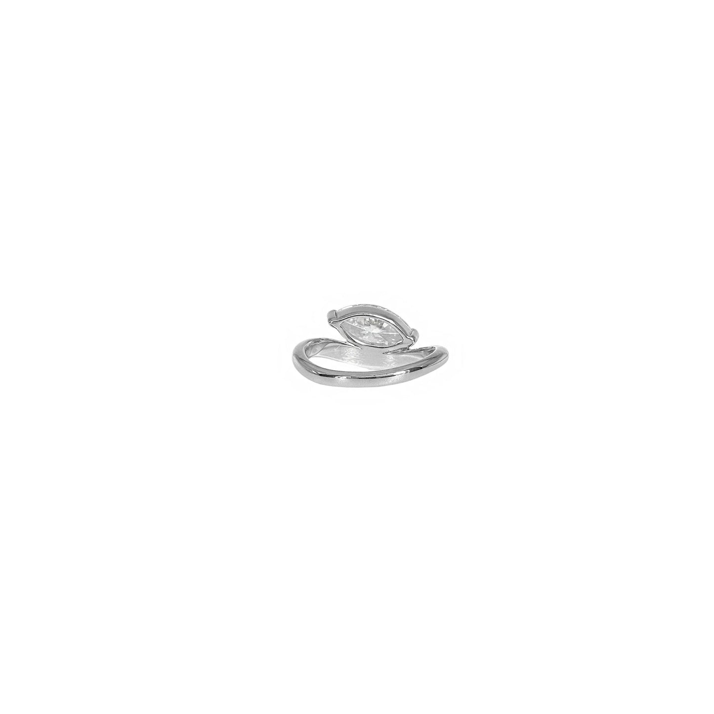 East-West Curved Band Marquise