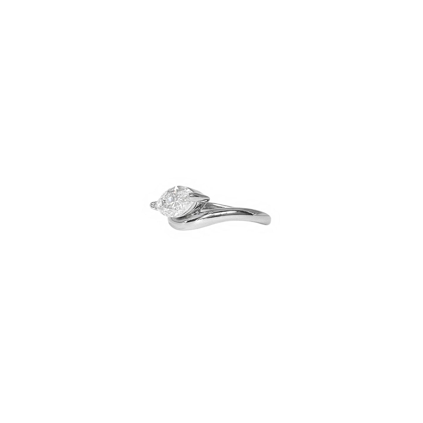 East-West Curved Band Marquise