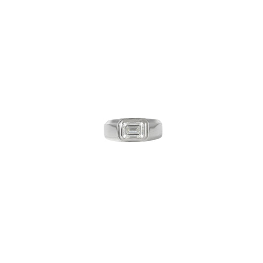 East West Flush Emerald Band