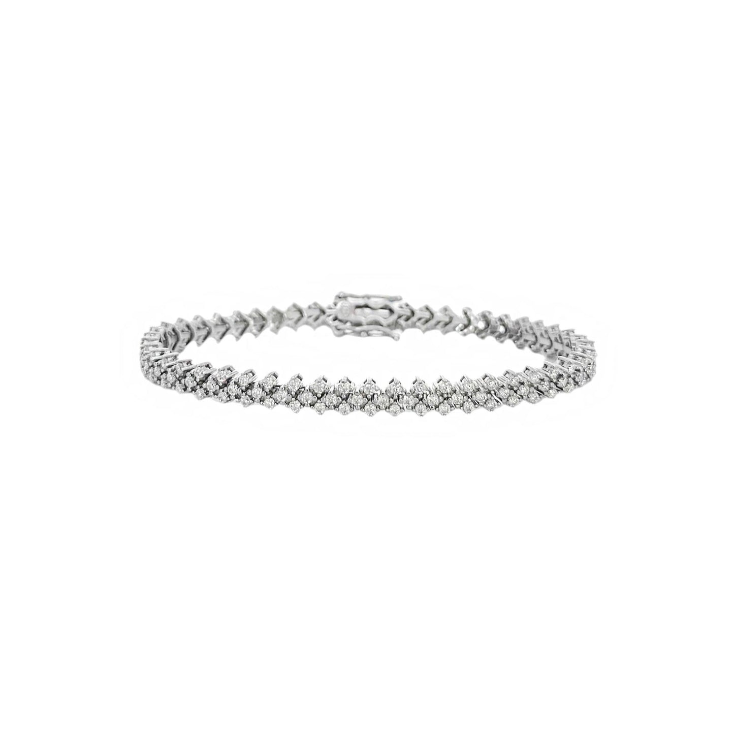 Silver bracelet on a white background