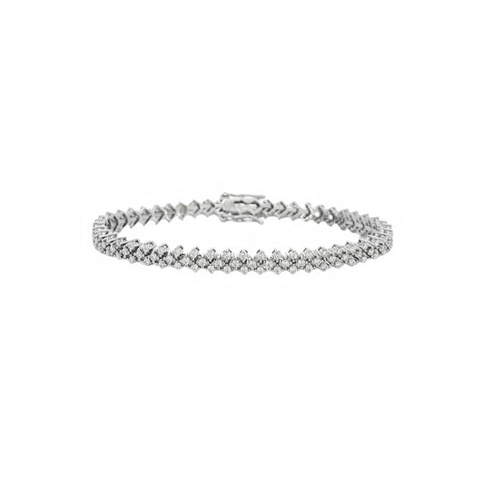 Silver bracelet on a white background