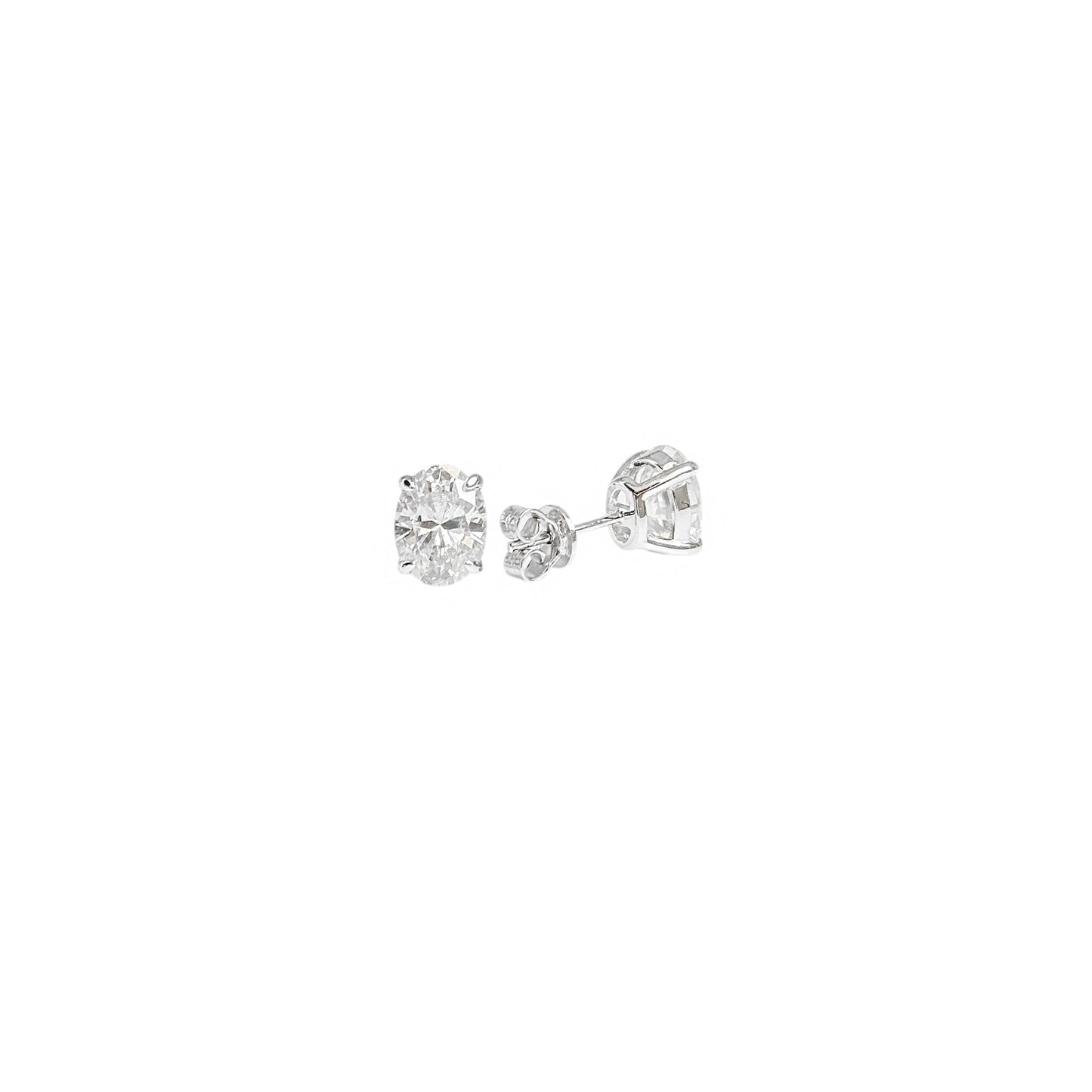 Oval Cut Stud Earrings
