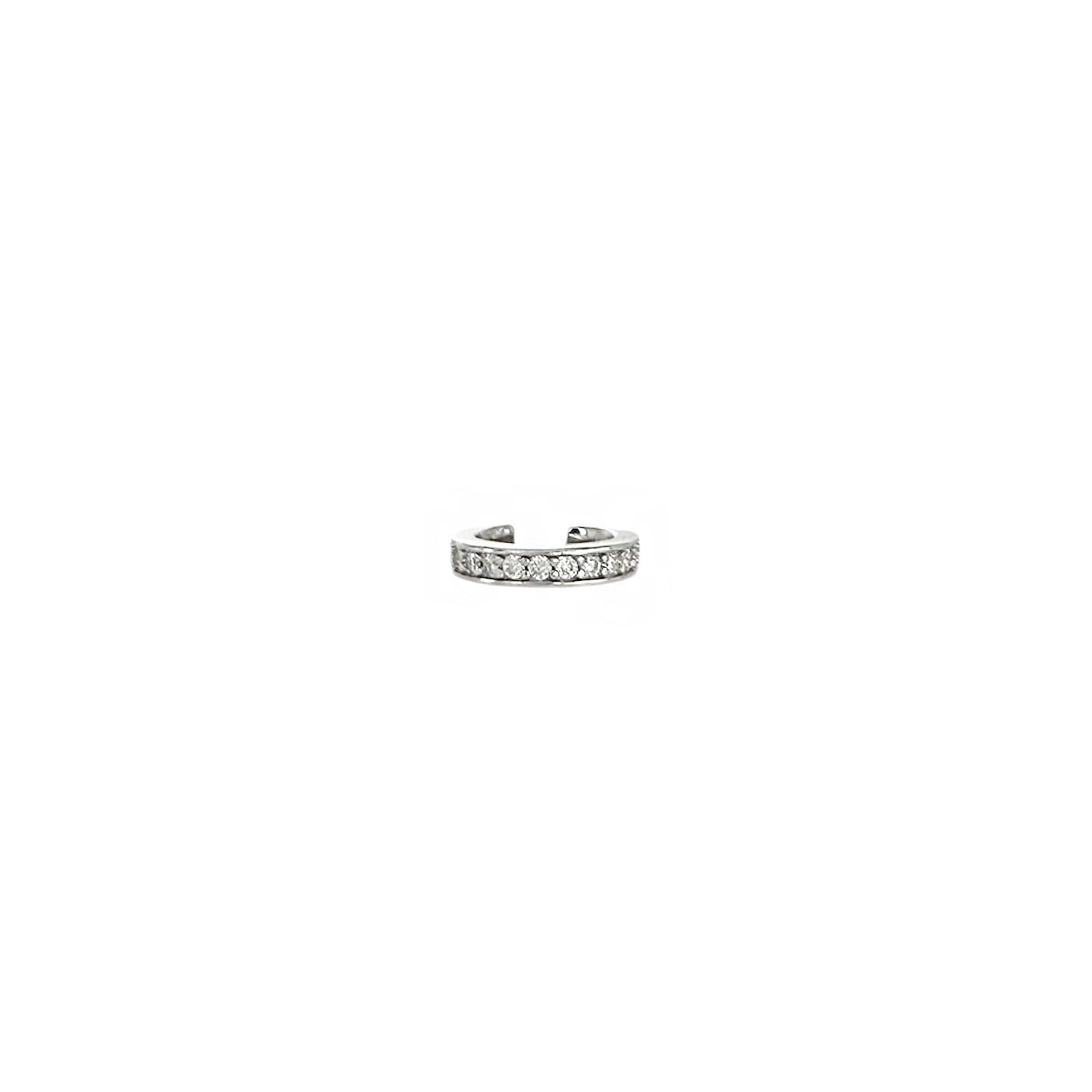 Channel Set Moissanite Ear Cuff