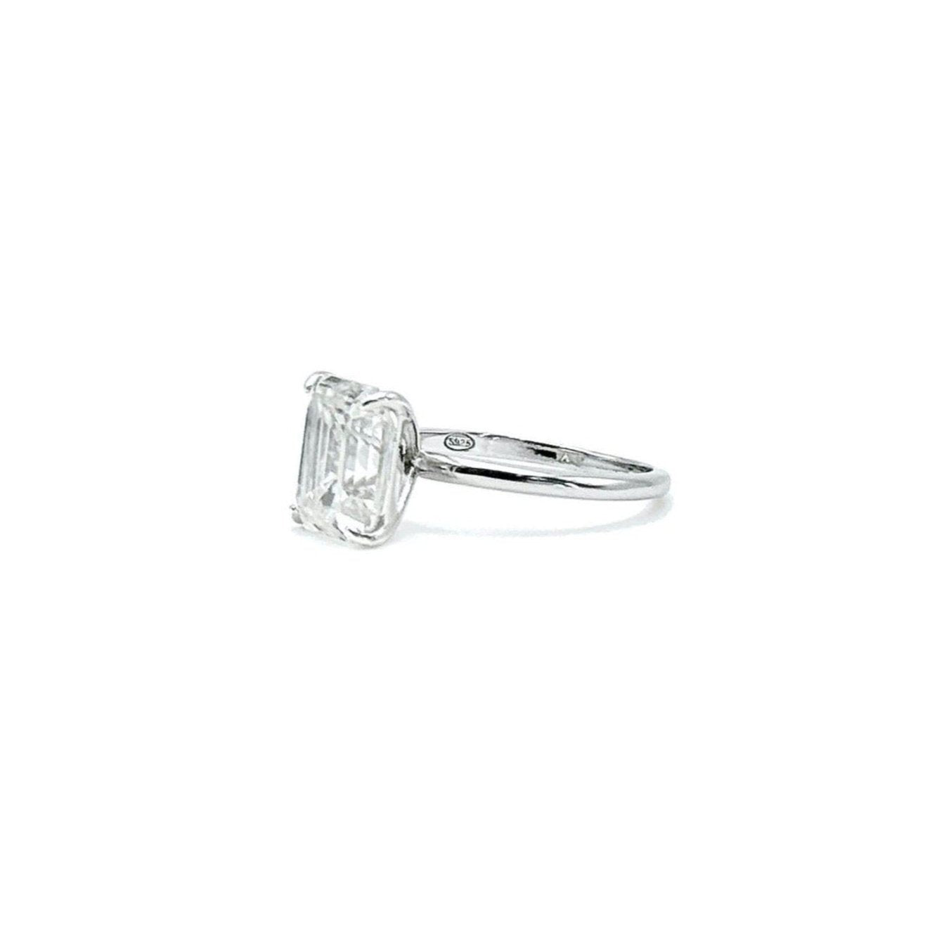 Emerald Cut Moissanite Ring