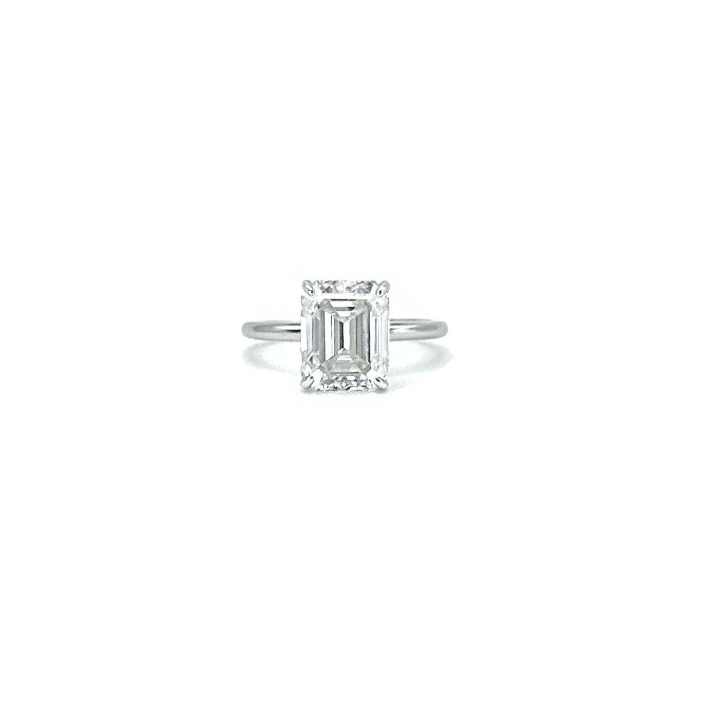 Emerald Cut Moissanite Ring