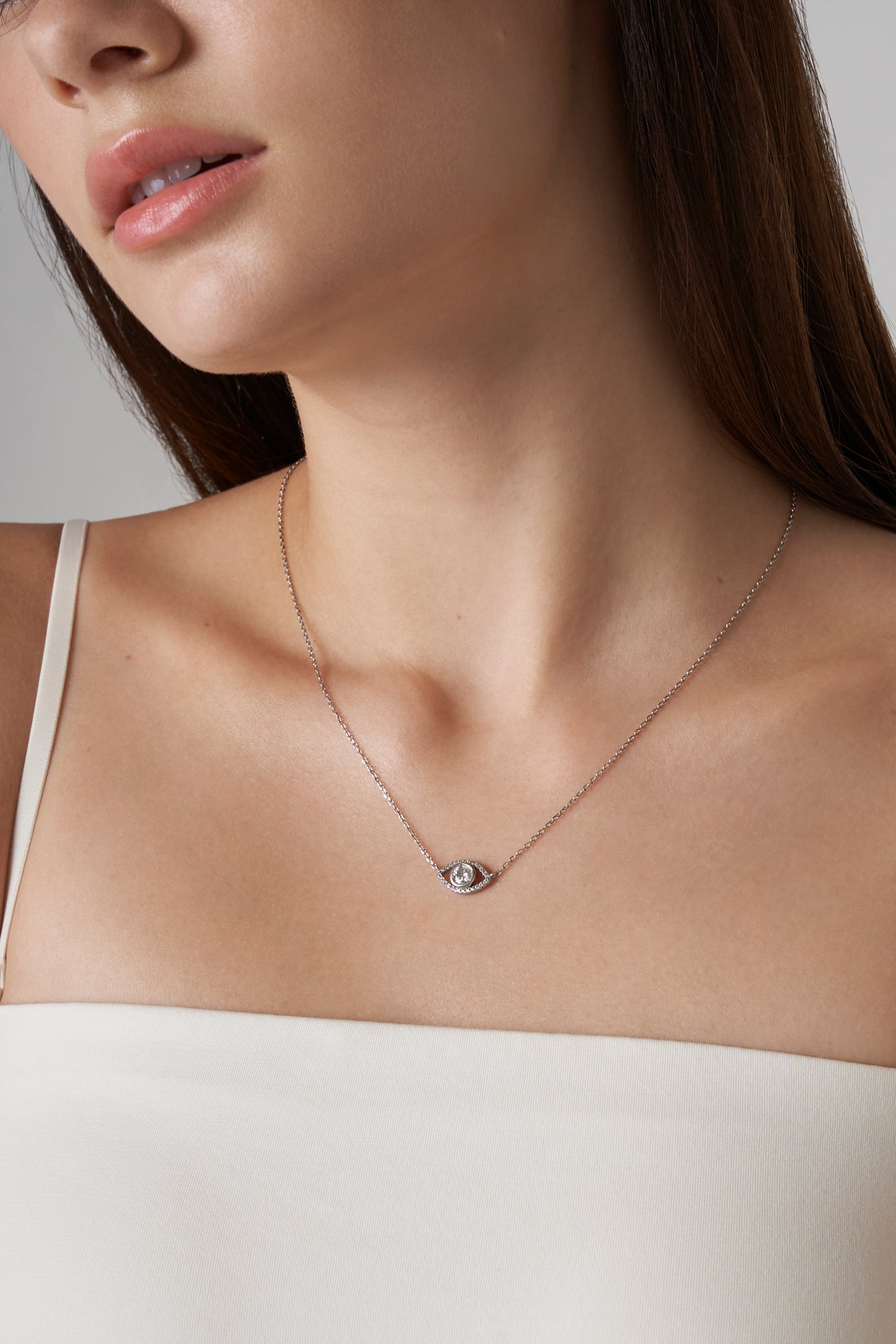 Evil Eye Moissanite Necklace