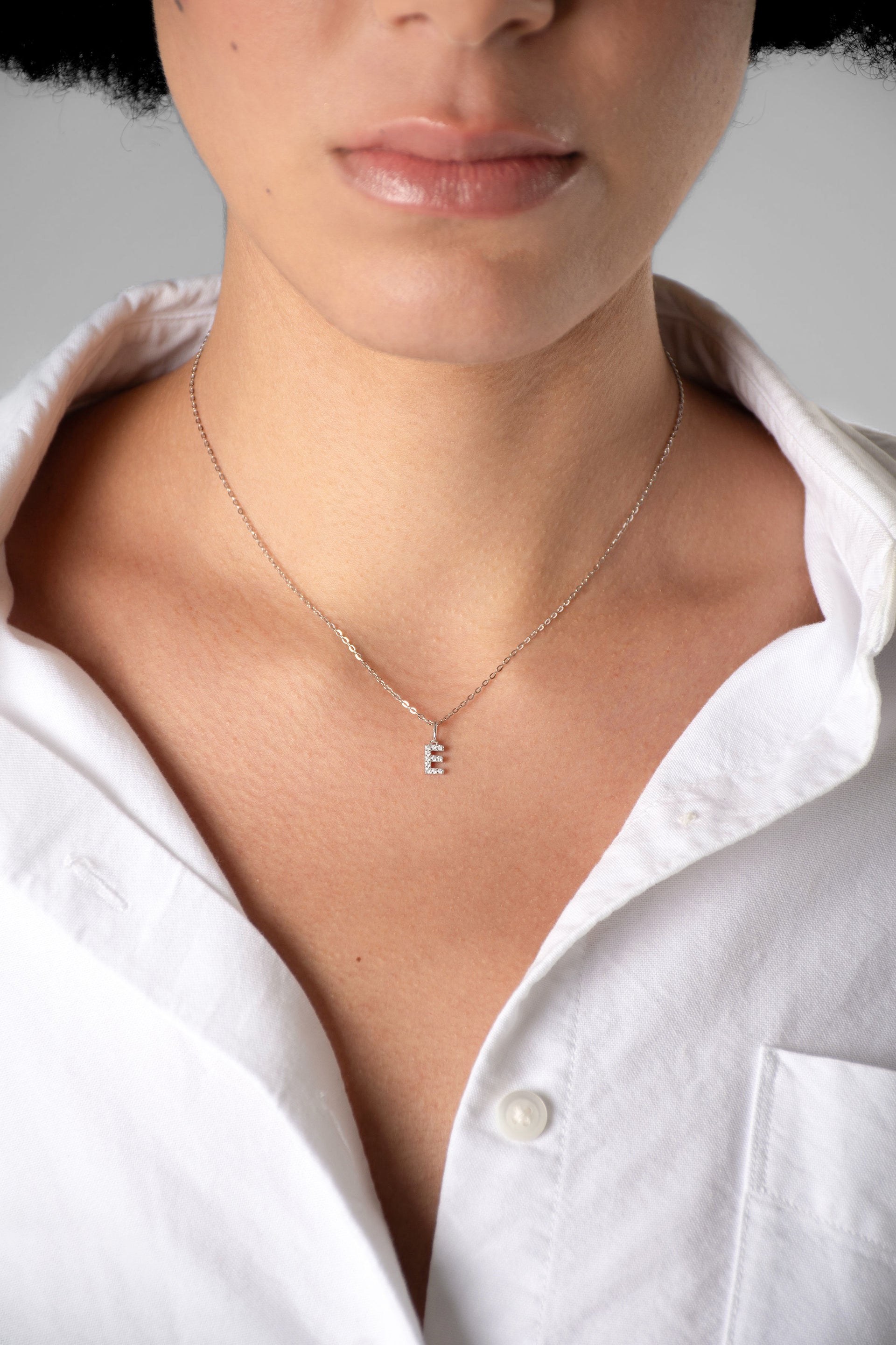 Letter Moissanite Pendant Necklace