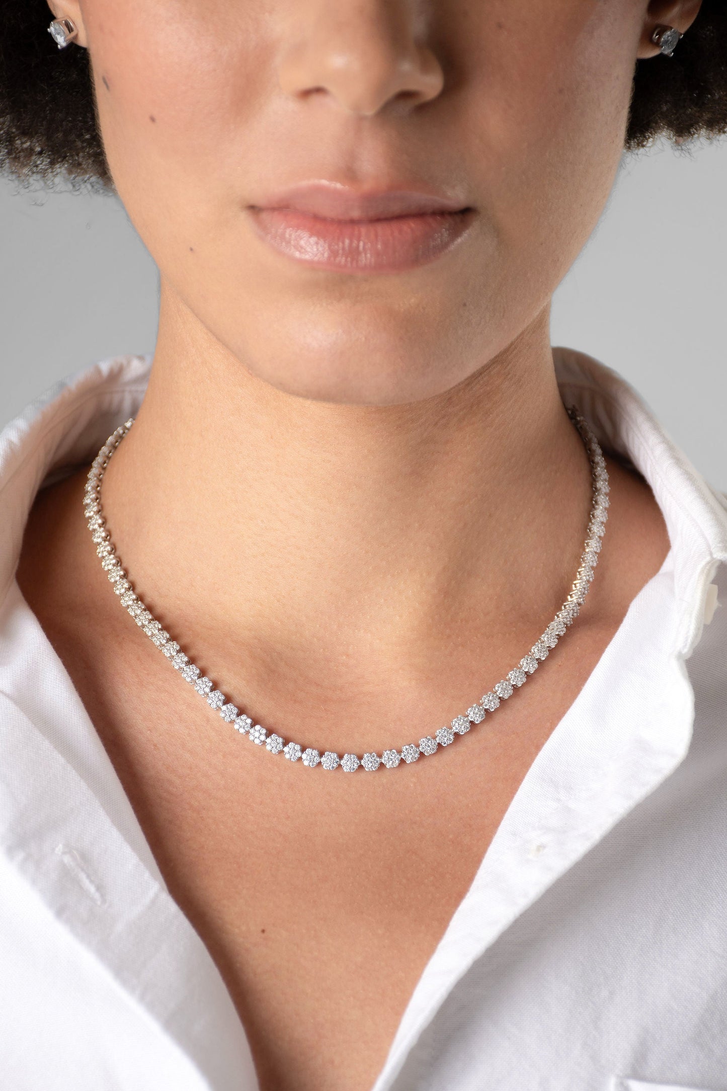 Moonflower Moissanite Necklace