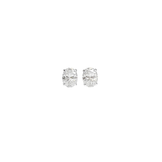 Oval Cut Stud Earrings
