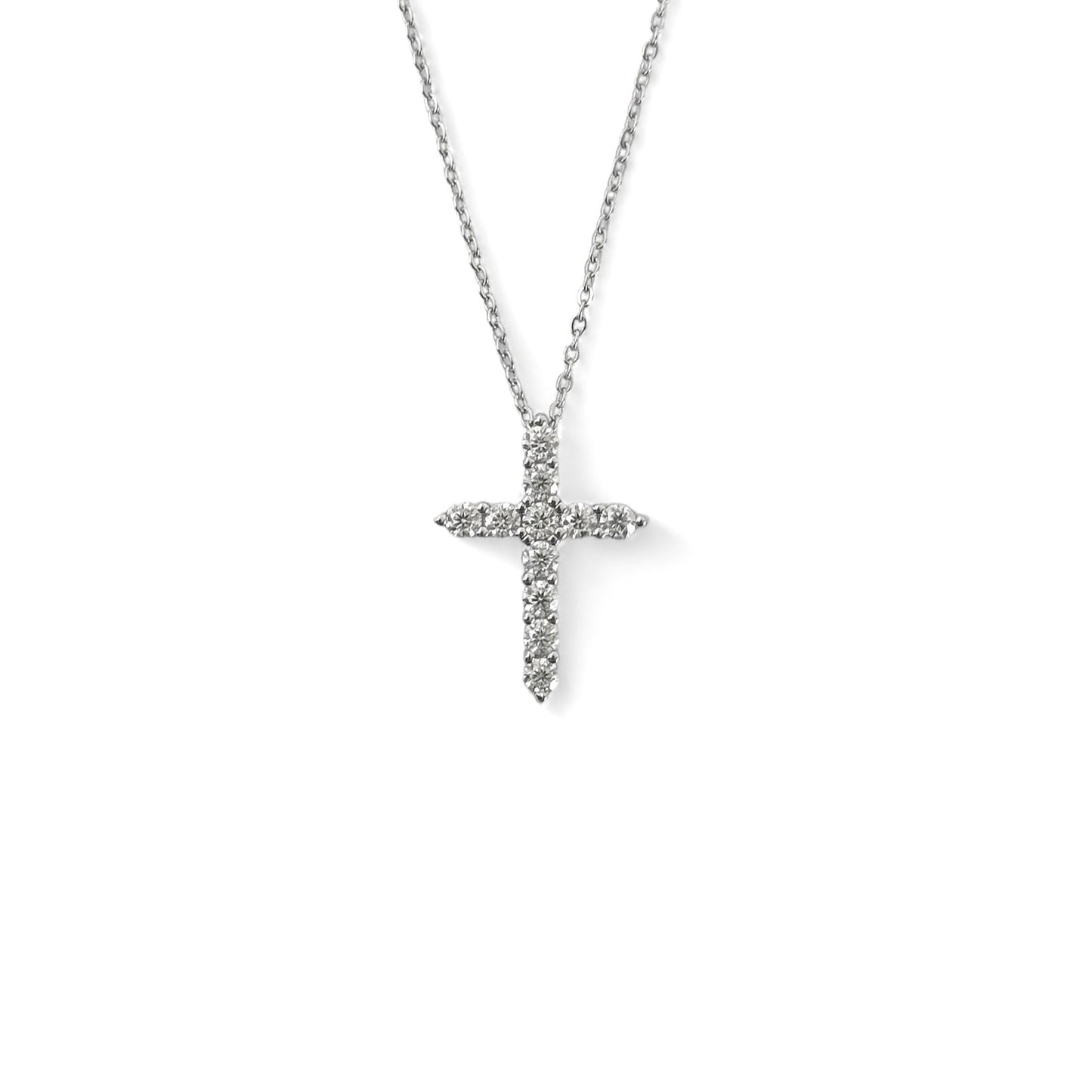 Cross Moissanite Necklace