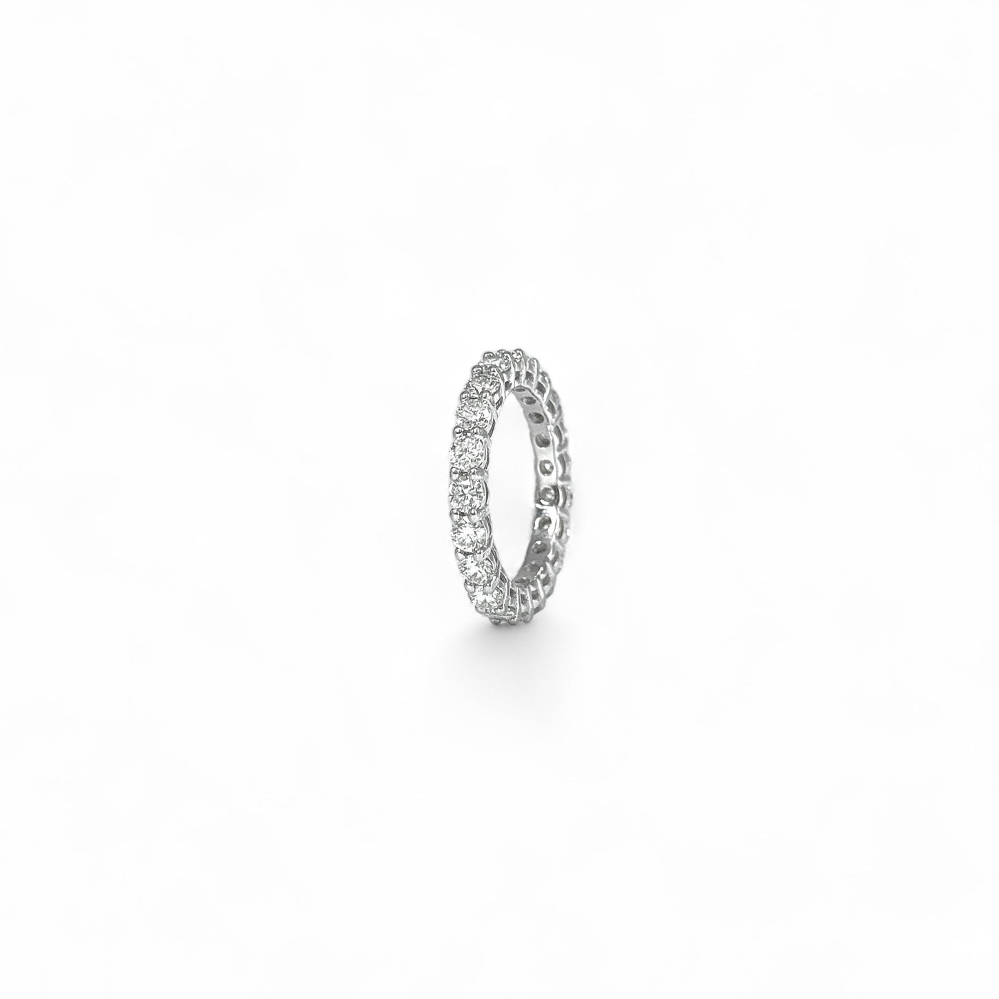 Round Cut Moissanite Eternity Band