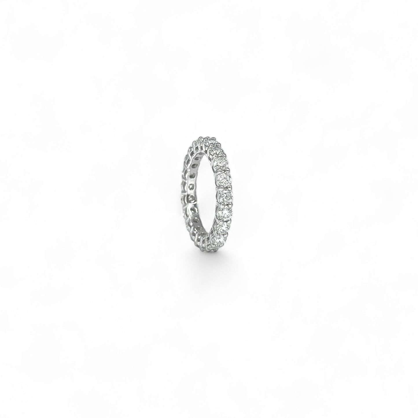 Round Cut Moissanite Eternity Band