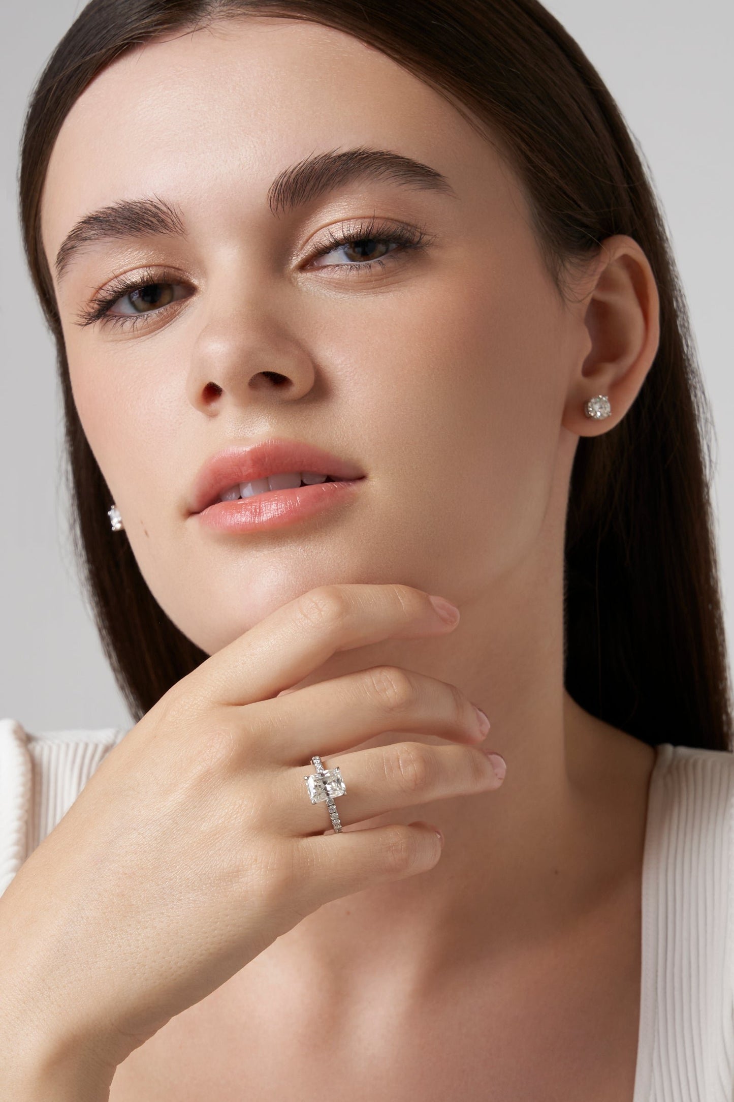 Radiant Cut Moissanite Ring