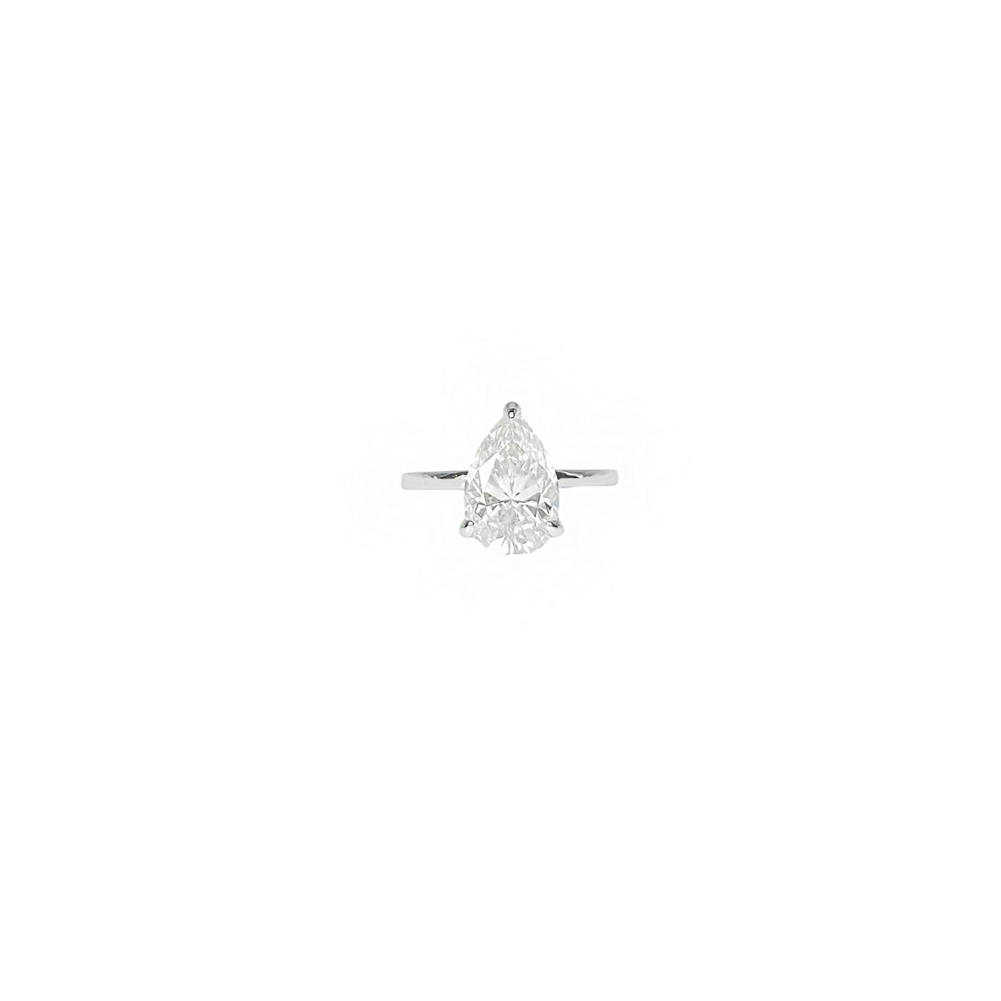 Pear Cut Moissanite Ring