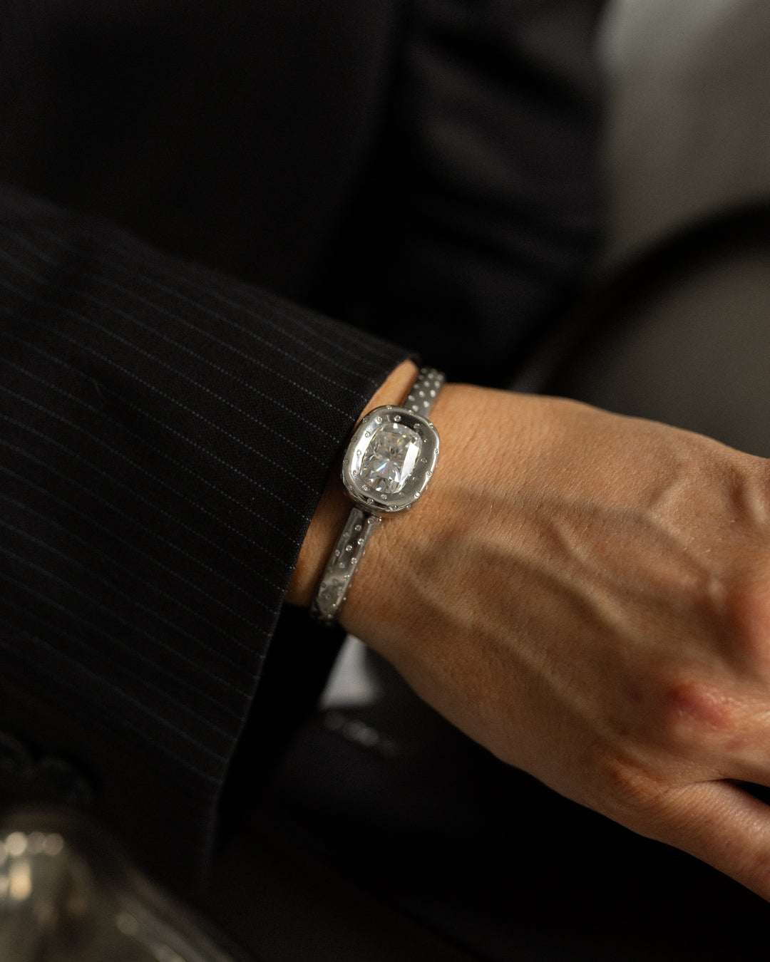 Time Moissanite Bangle