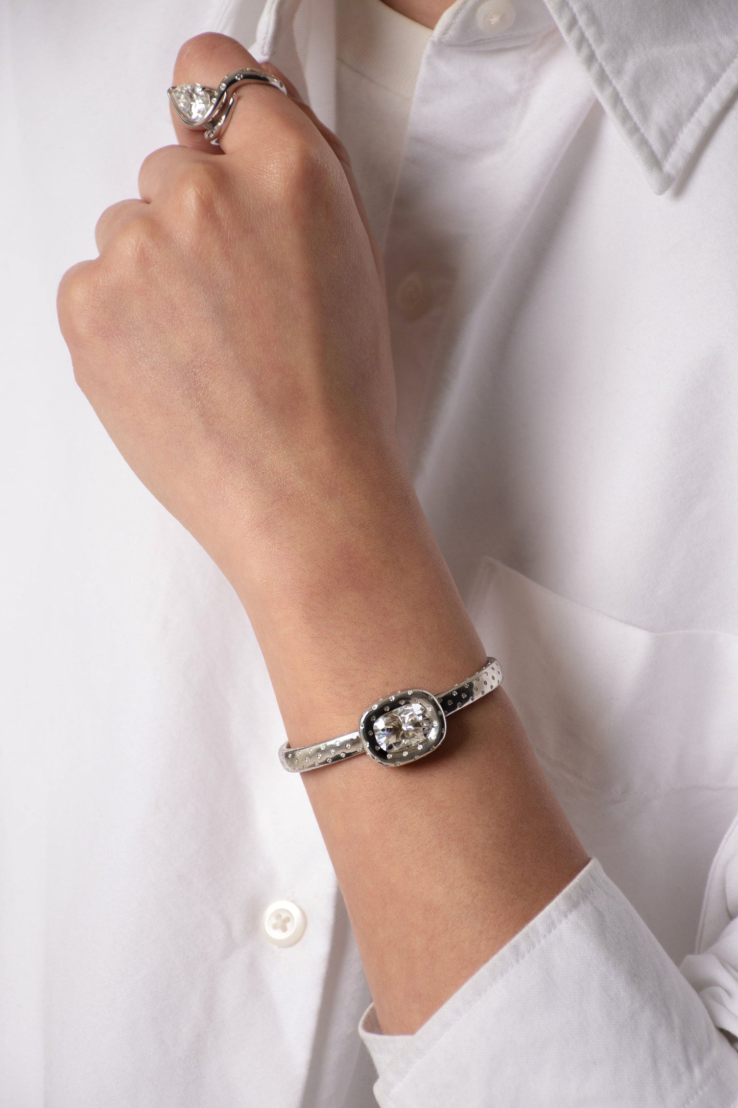 Time Moissanite Bangle