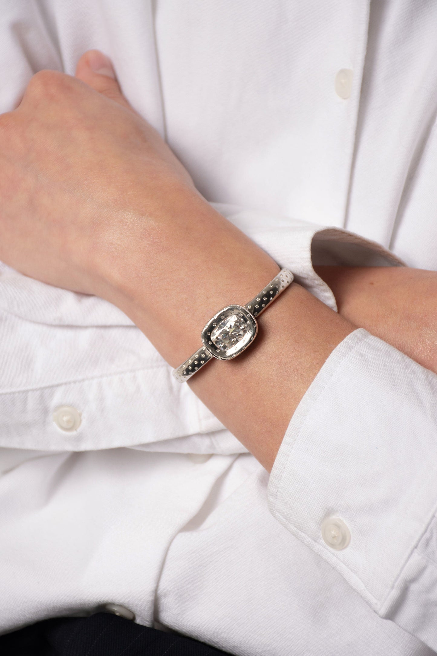 Time Moissanite Bangle