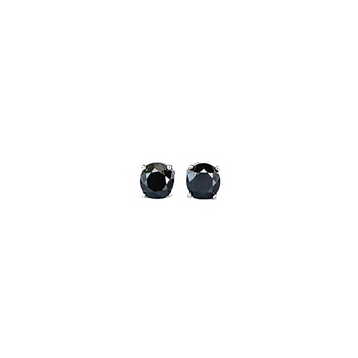 Black Moissanite Stud Earrings