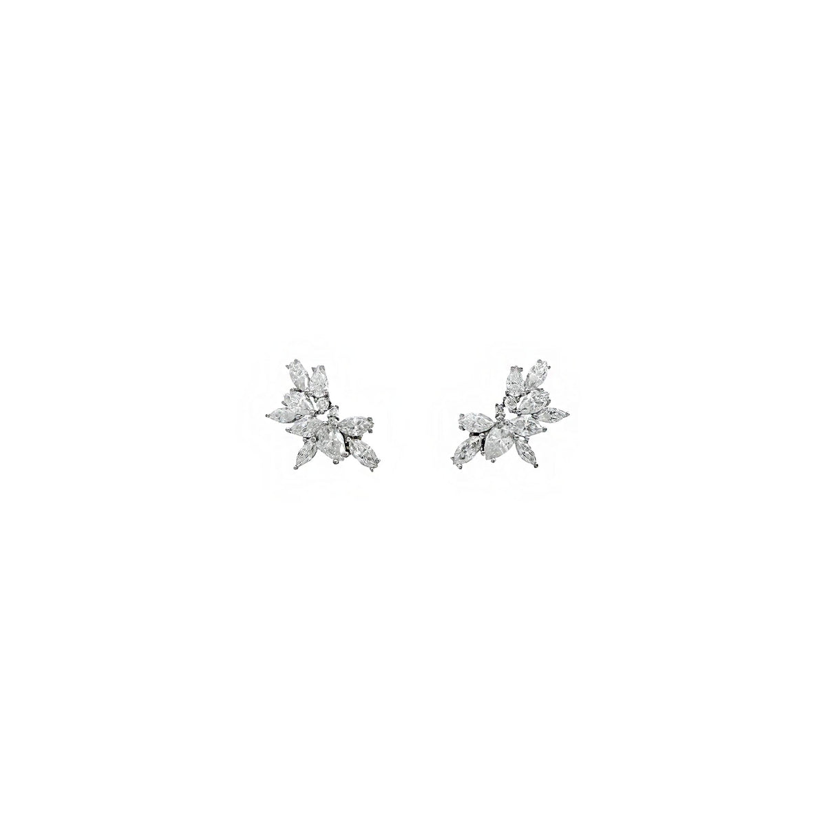 Cut Cluster Moissanite Earrings