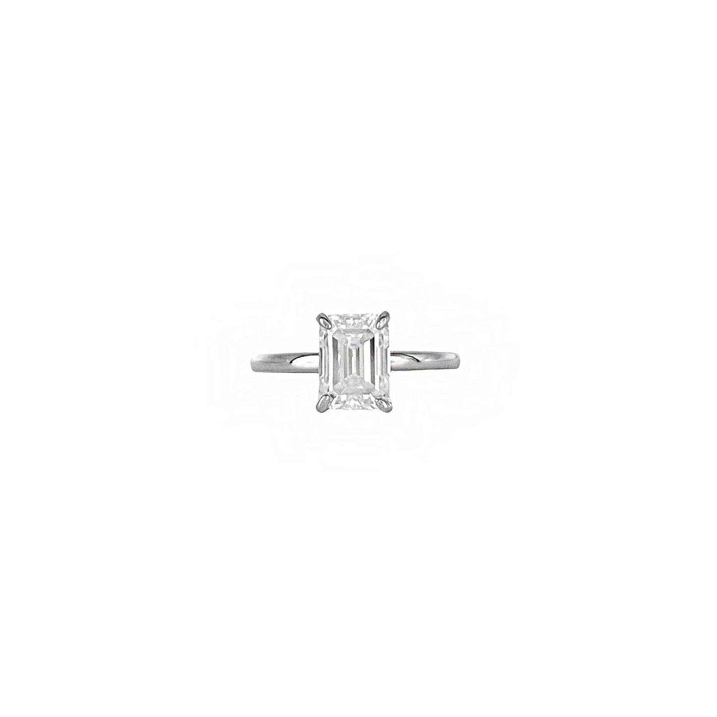 The Vault - 2CT Emerald Cut Moissanite Ring