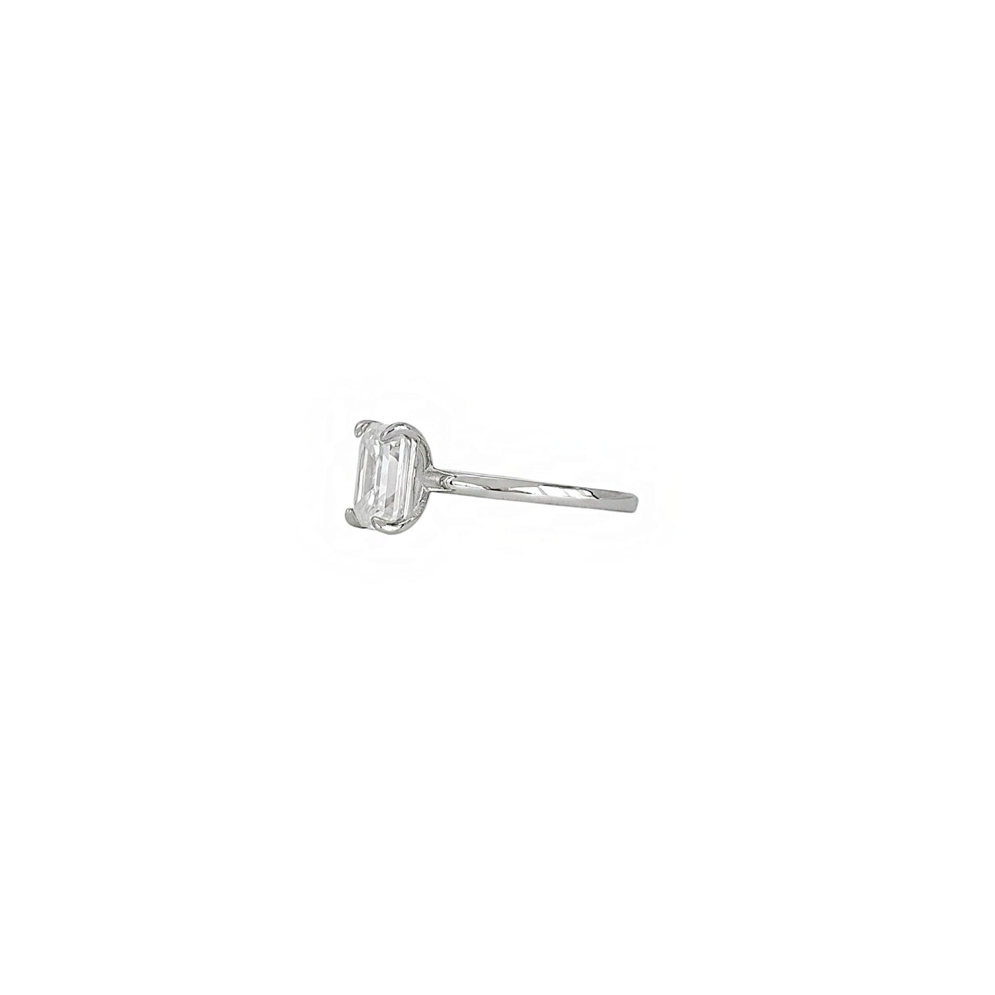 The Vault - 2CT Emerald Cut Moissanite Ring