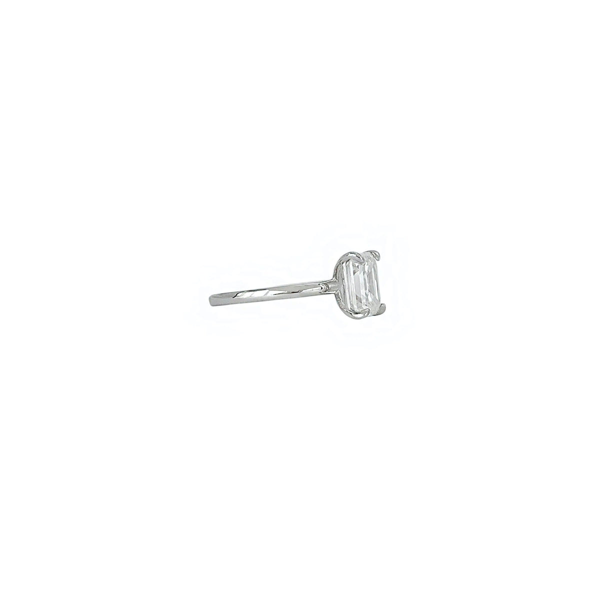 The Vault - 2CT Emerald Cut Moissanite Ring
