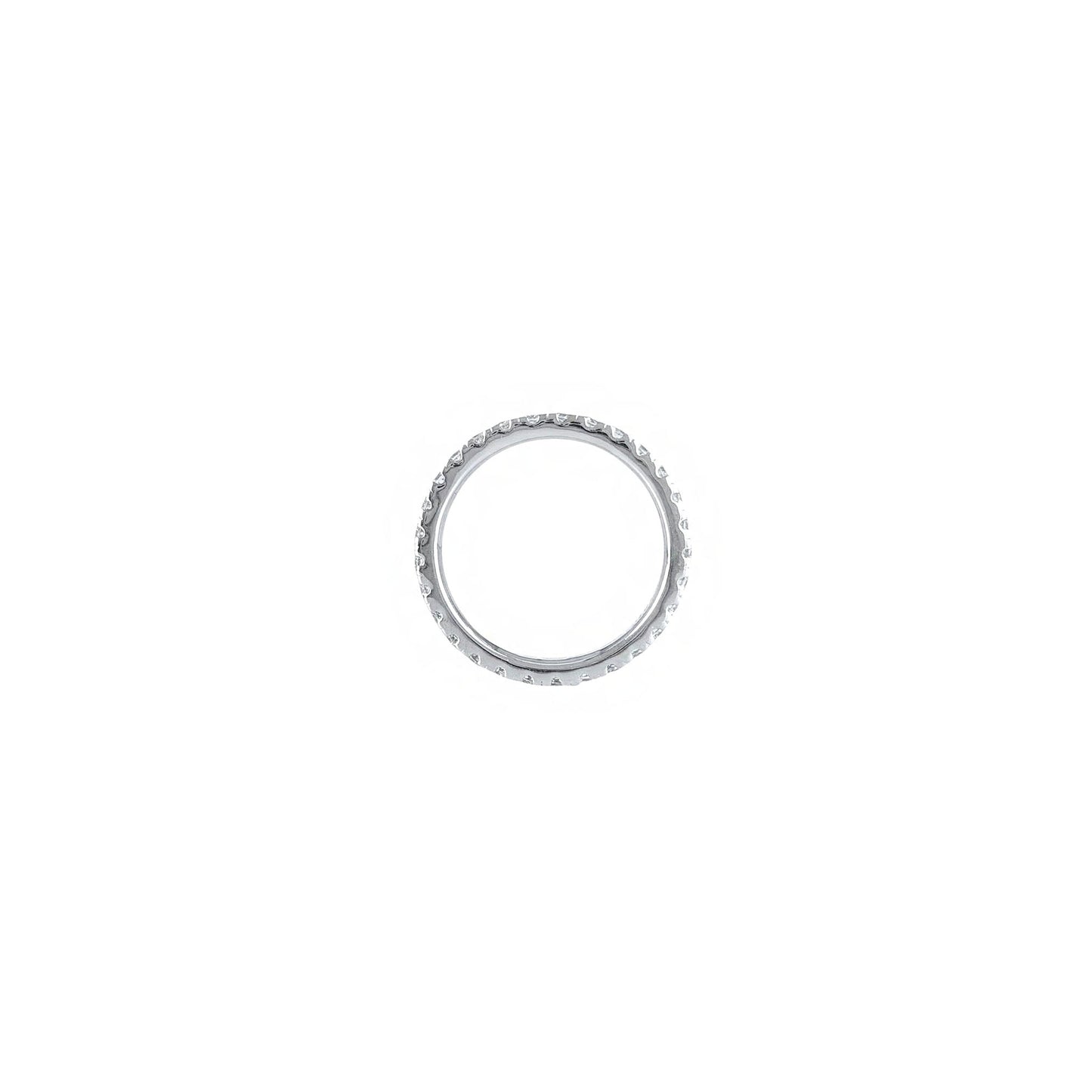 The Vault - 2MM Round Cut Eternity Moissanite Band